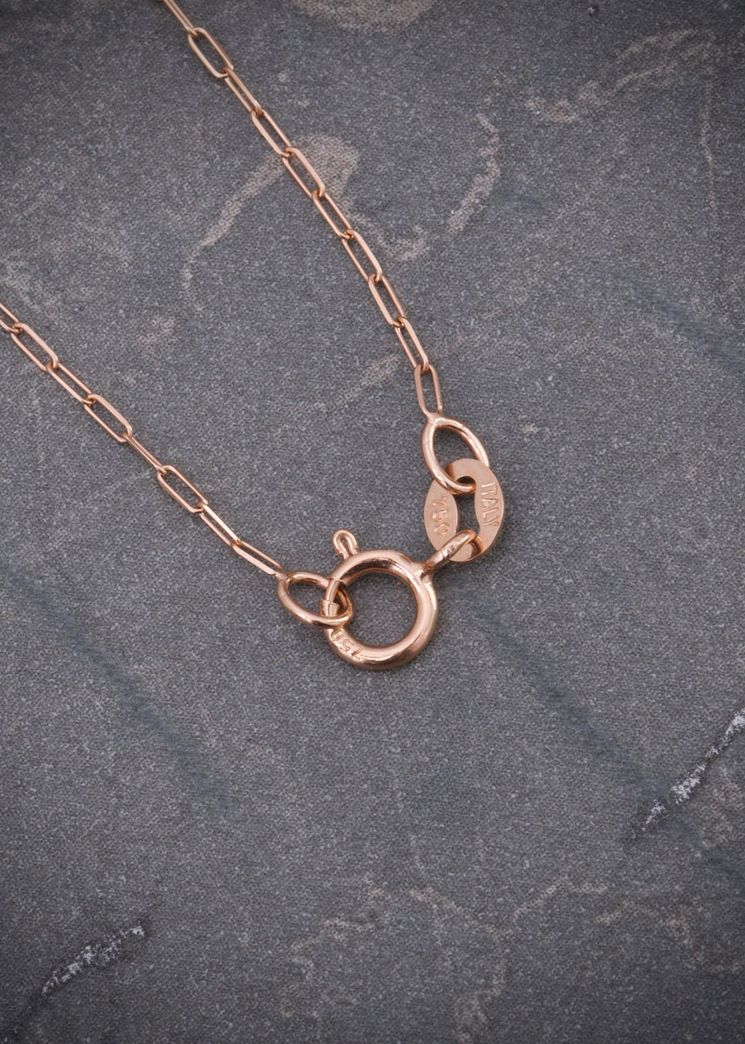 Cadena paper clip 0.9gr / Largo 45cm / Oro Rosado italy +3 B
