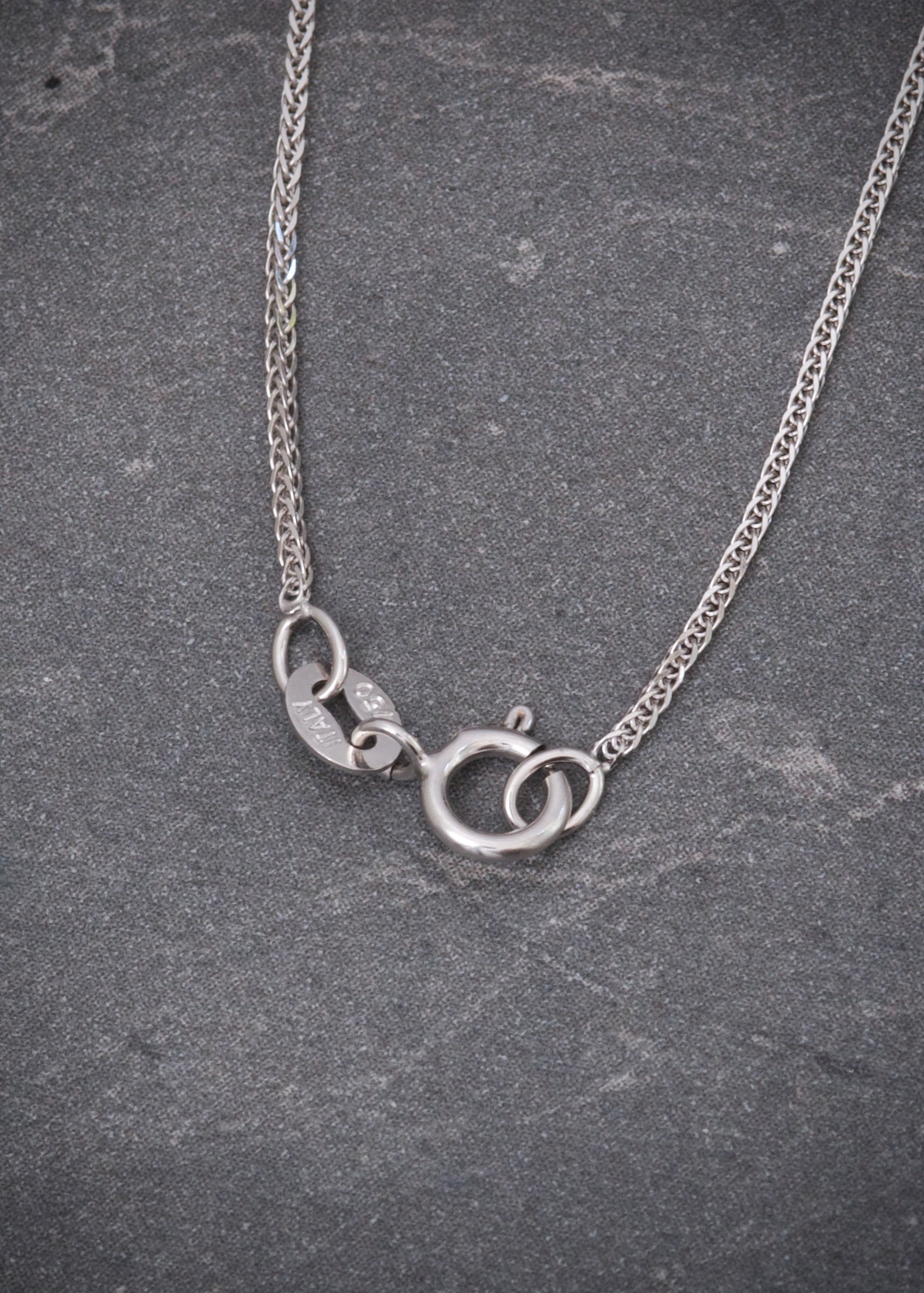 Cadena mini franco 1.75gr / Largo 50cm / Oro Blanco italy +3 P