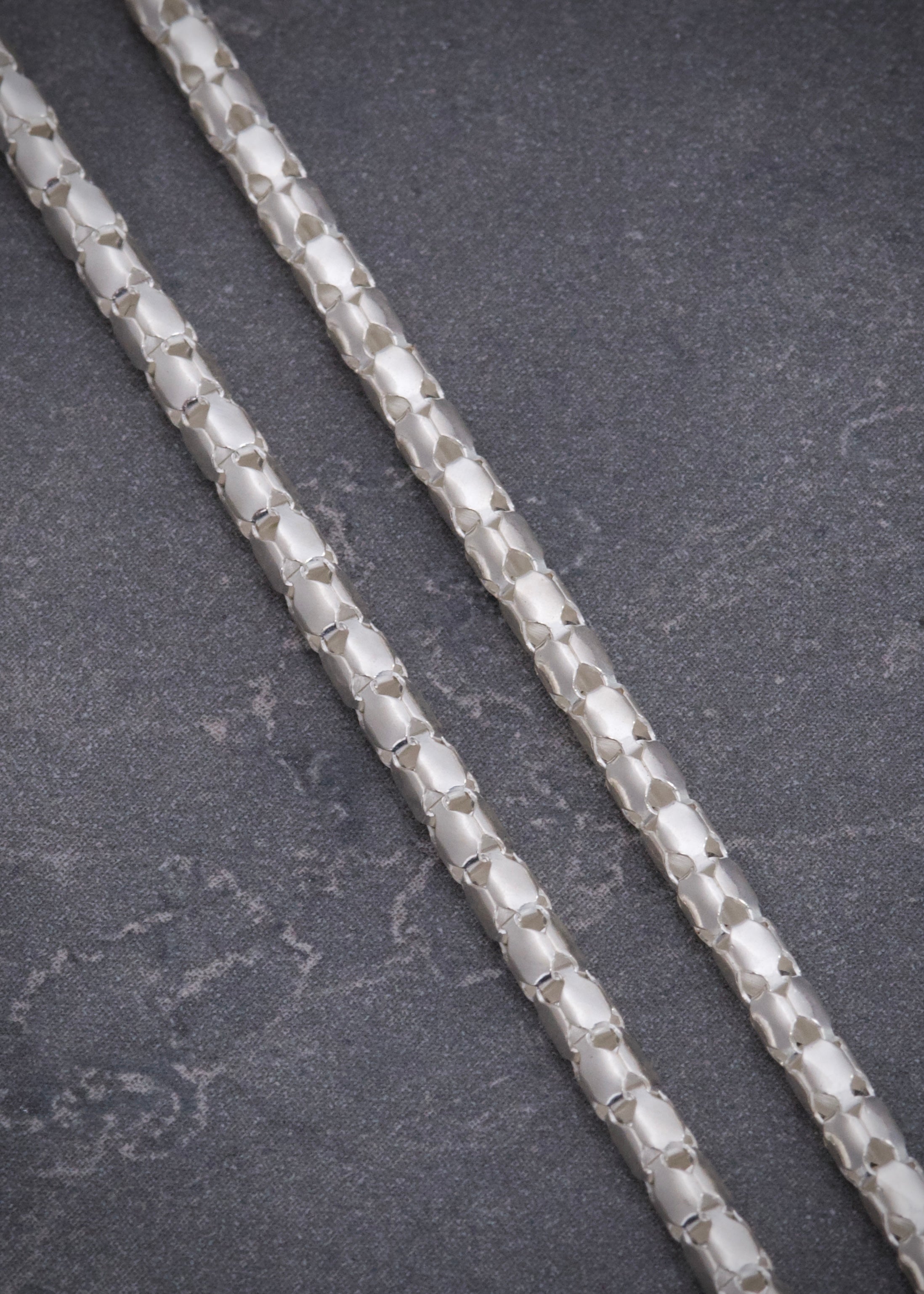 Cadena cola de raton 7.6gr / Largo 55cm / — — Plata