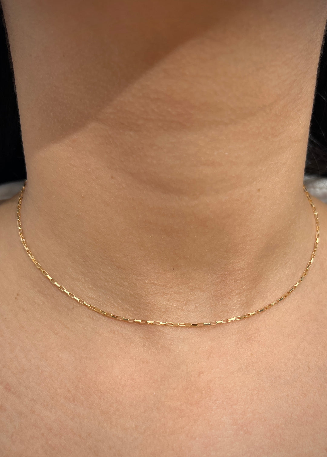 Cadena paper clip 2.15gr / Largo 37cm — Oro Amarillo