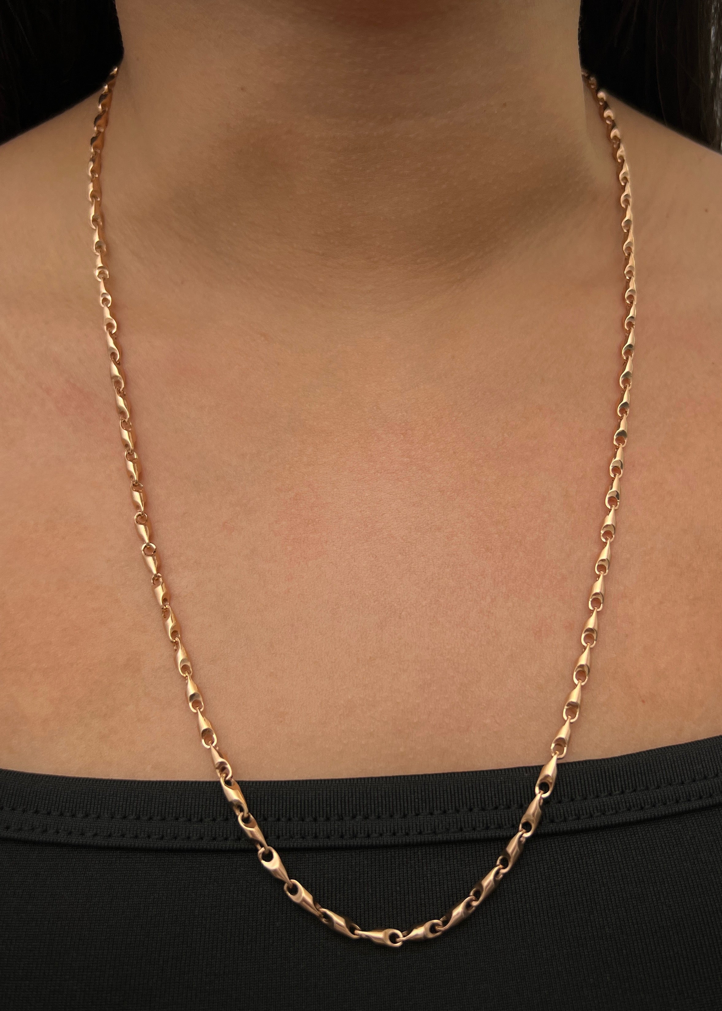 Cadena rustica 30gr / Largo. 60 cm / Oro Rosado Nac*