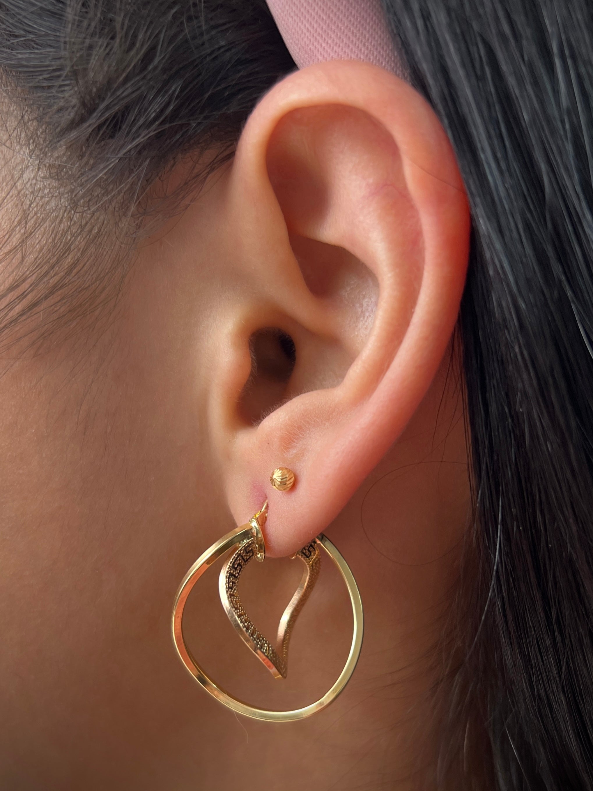 Candongas medusa 2.95gr / Largo 3.1cm / Dos Oros italy +3 P