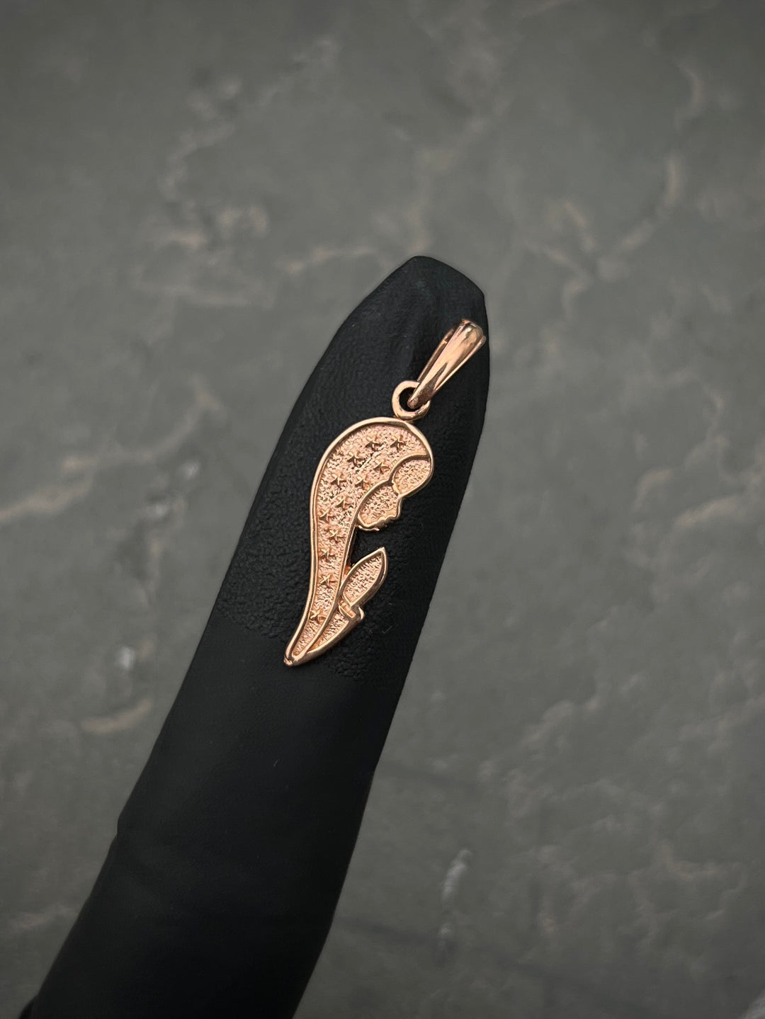 Dije virgen santa maria 1.25gr / Largo 2.8cm — Oro Rosado