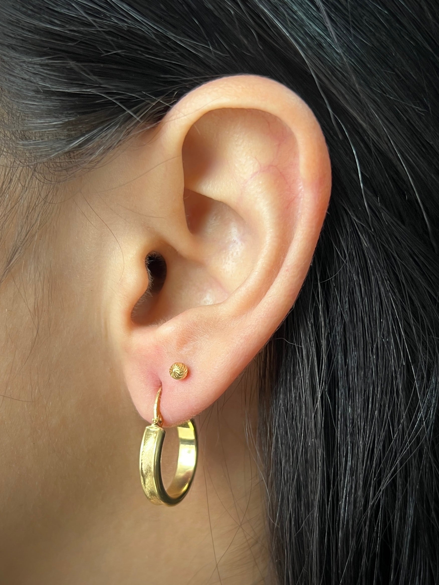 Candongas mateadas 2.45gr / Largo 2cm / Oro Amarillo italy cte B