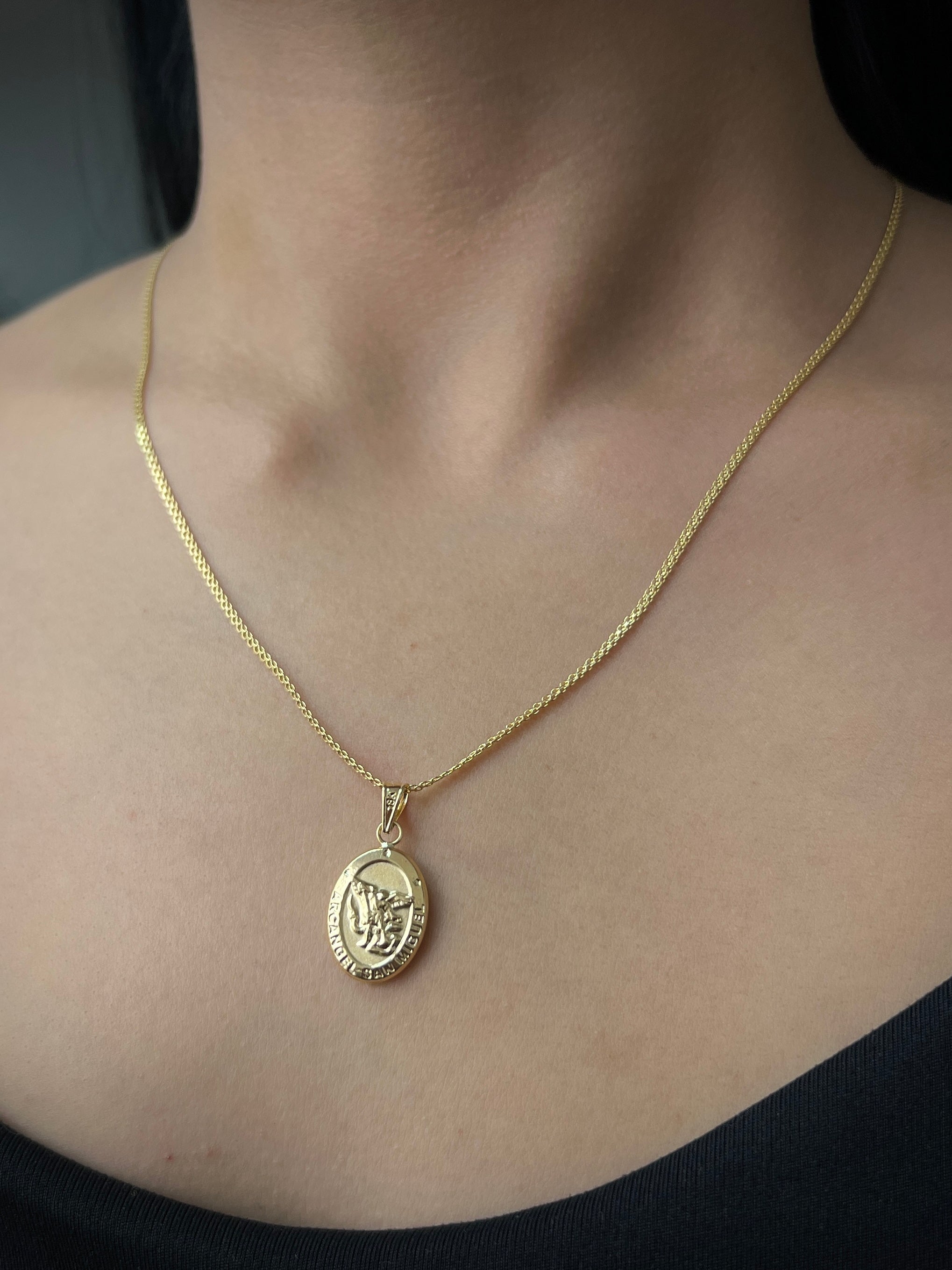 Dije arcangel san miguel 1.2gr / 2.5cm / Oro Amarillo Nac P