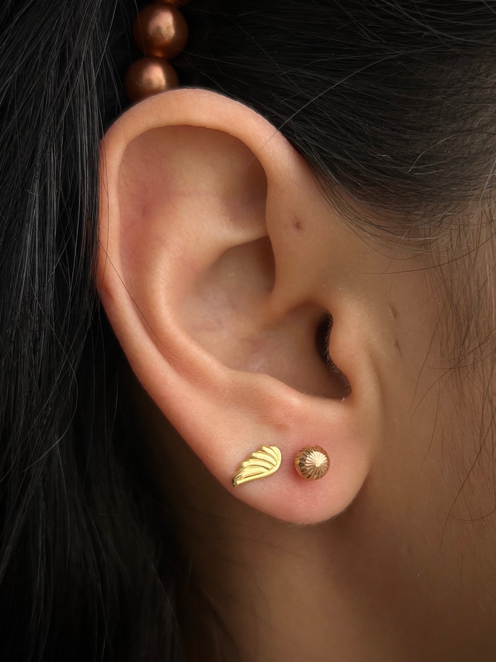 Topos bola diamantada 5mm 0.6gr / Oro Rosado Nac B