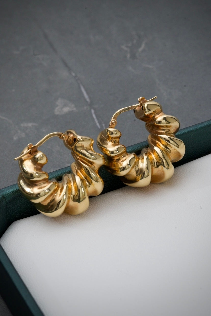 Candongas Armadillo 5.6gr / Largo 2.4cm / Oro Amarillo italy +4*