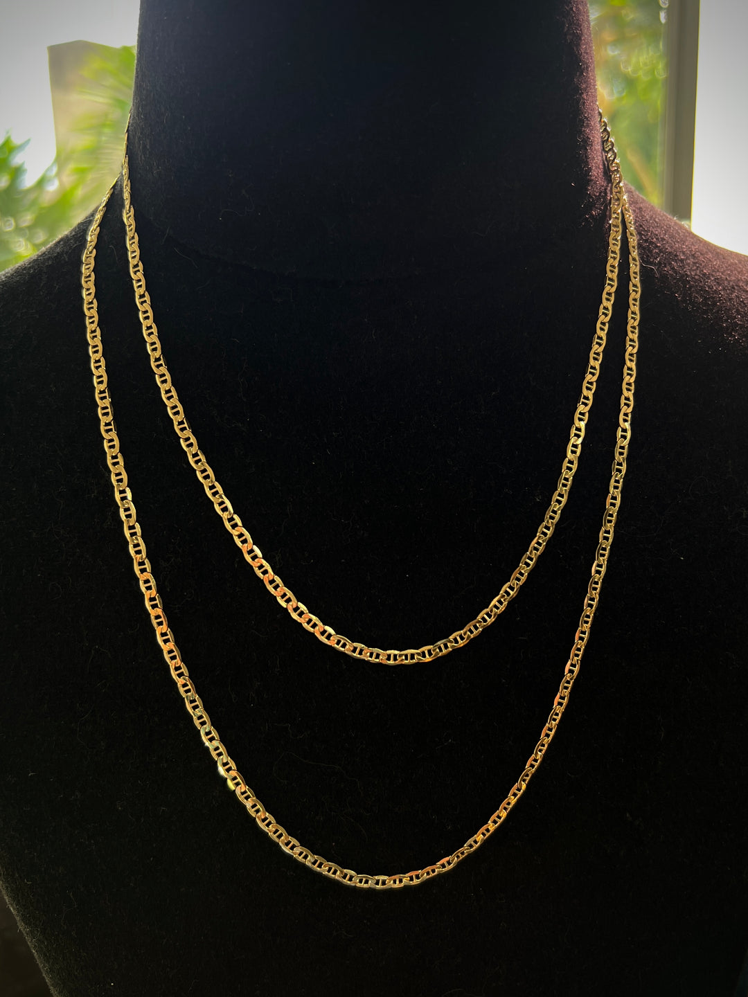 Cadena TEjido ESCAlera 6.5gr / Largo 60cm — Oro Amarillo