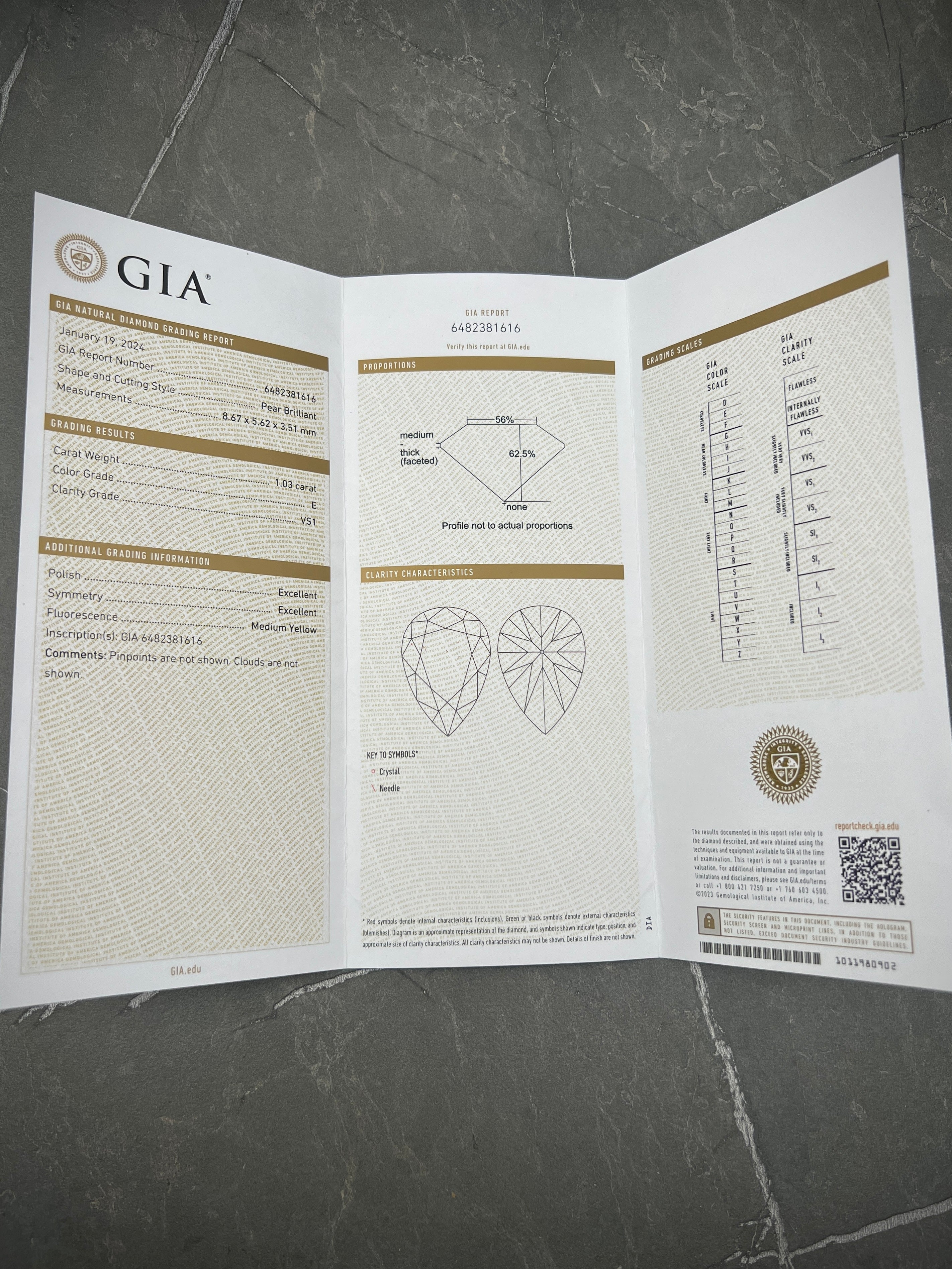 Diamante Blanco Pera 103Pts  (Joya) B