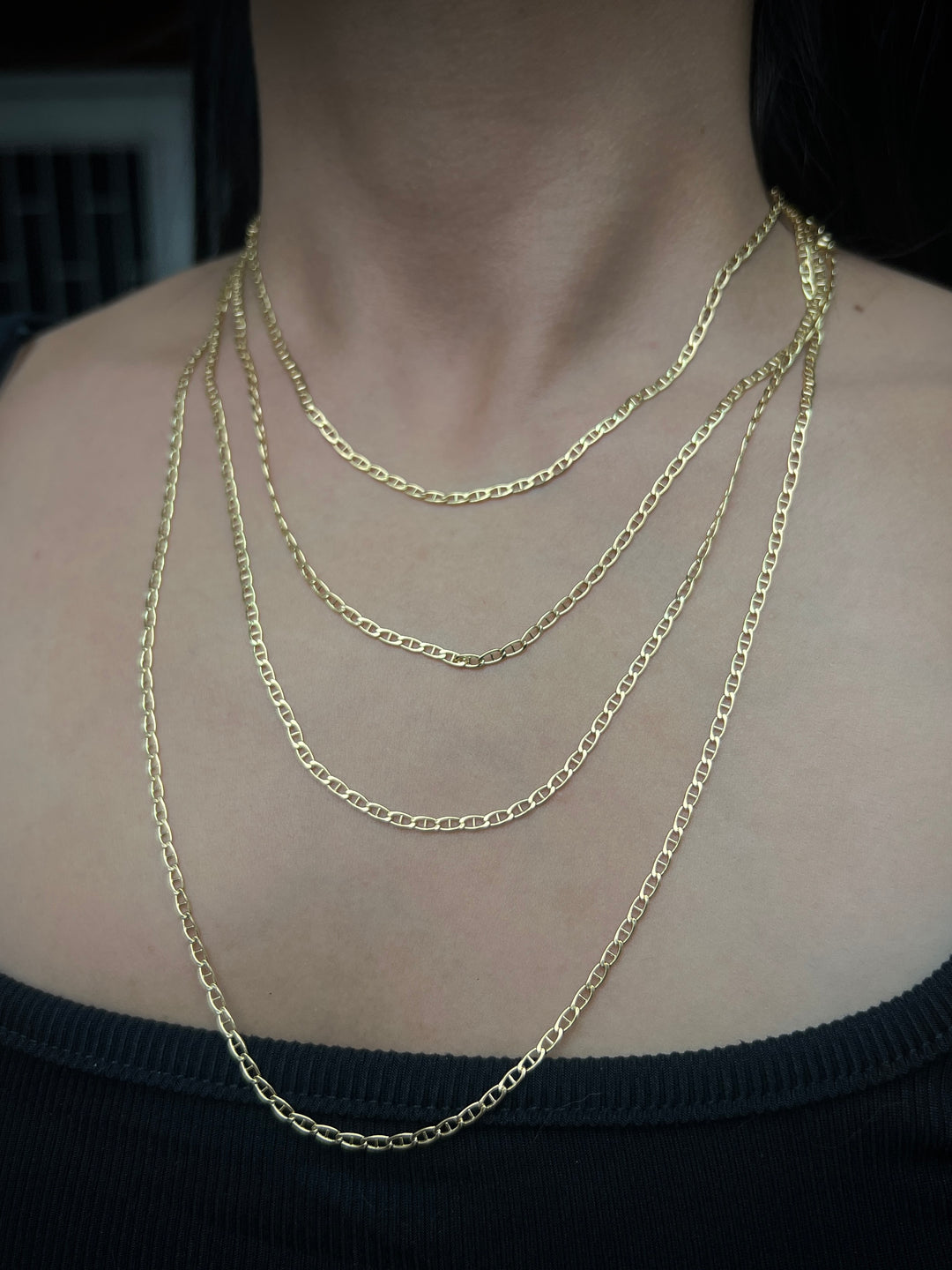 Cadena escalera 4.25gr / Largo 60cm / Oro Amarillo italy +3 B