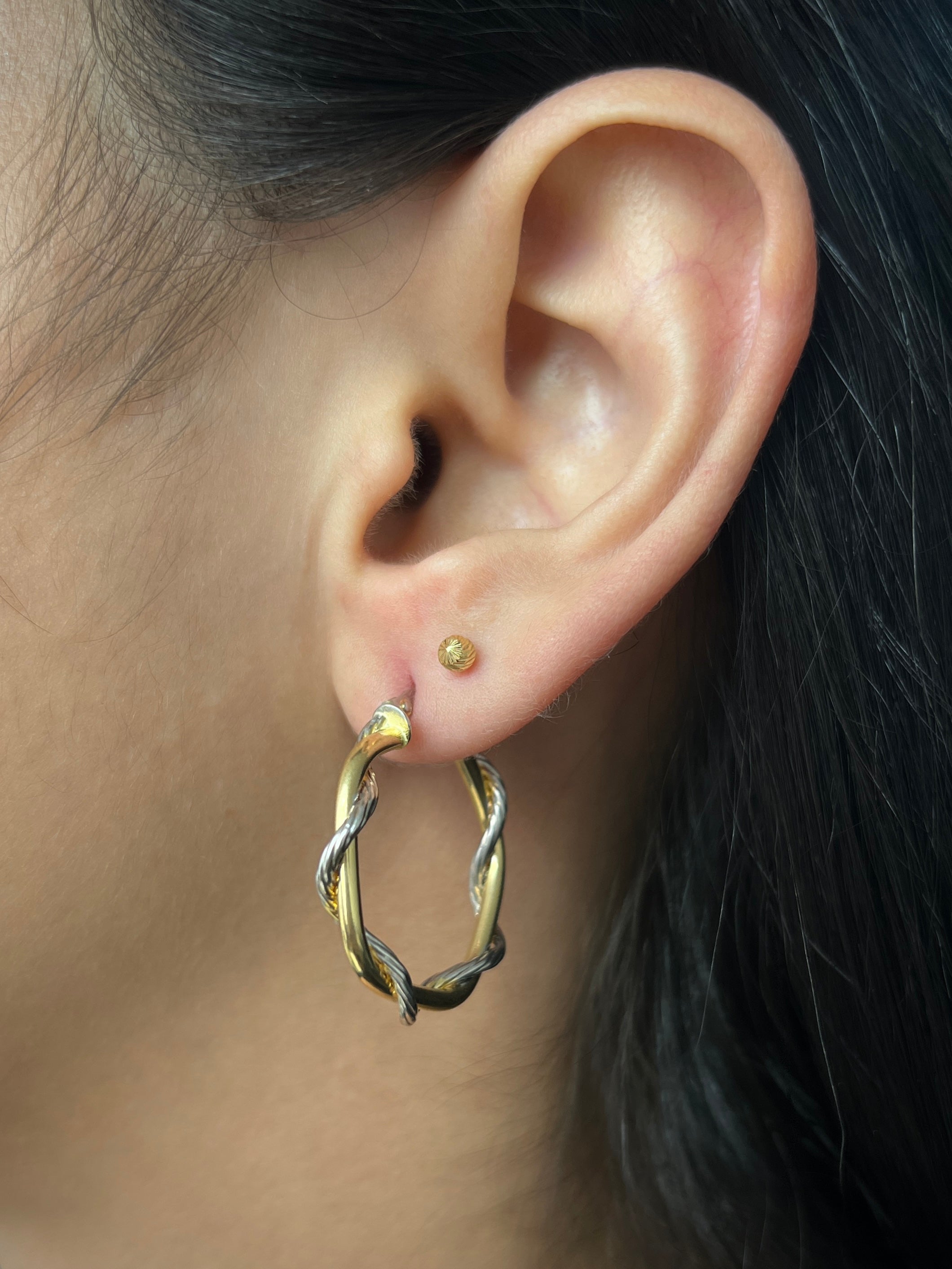 Candongas enredadas 2.8gr / Largo 3.0cm / Dos Oros italy +3 M