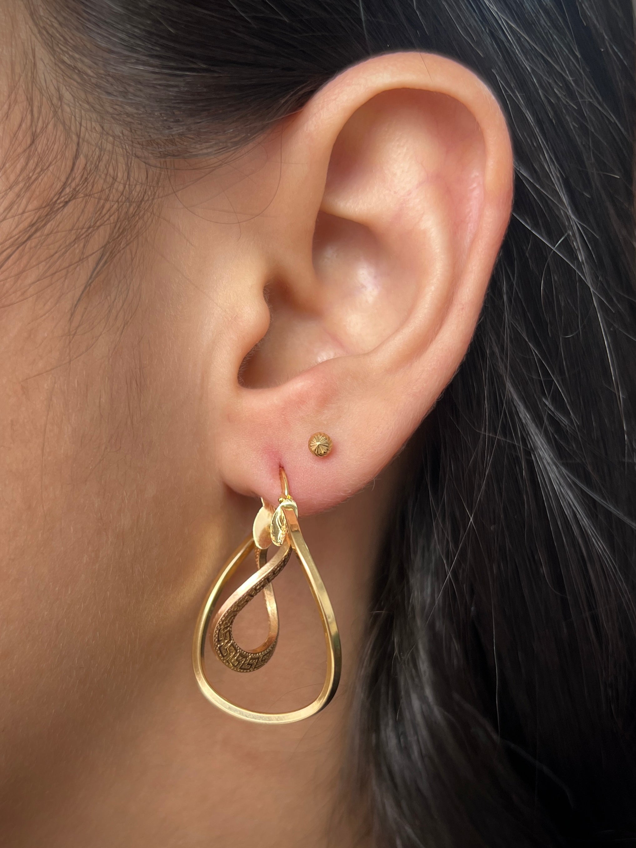 Candongas Tipo MEdusa 2.95gr / Largo 3.1cm / Dos Oros italy +3 P