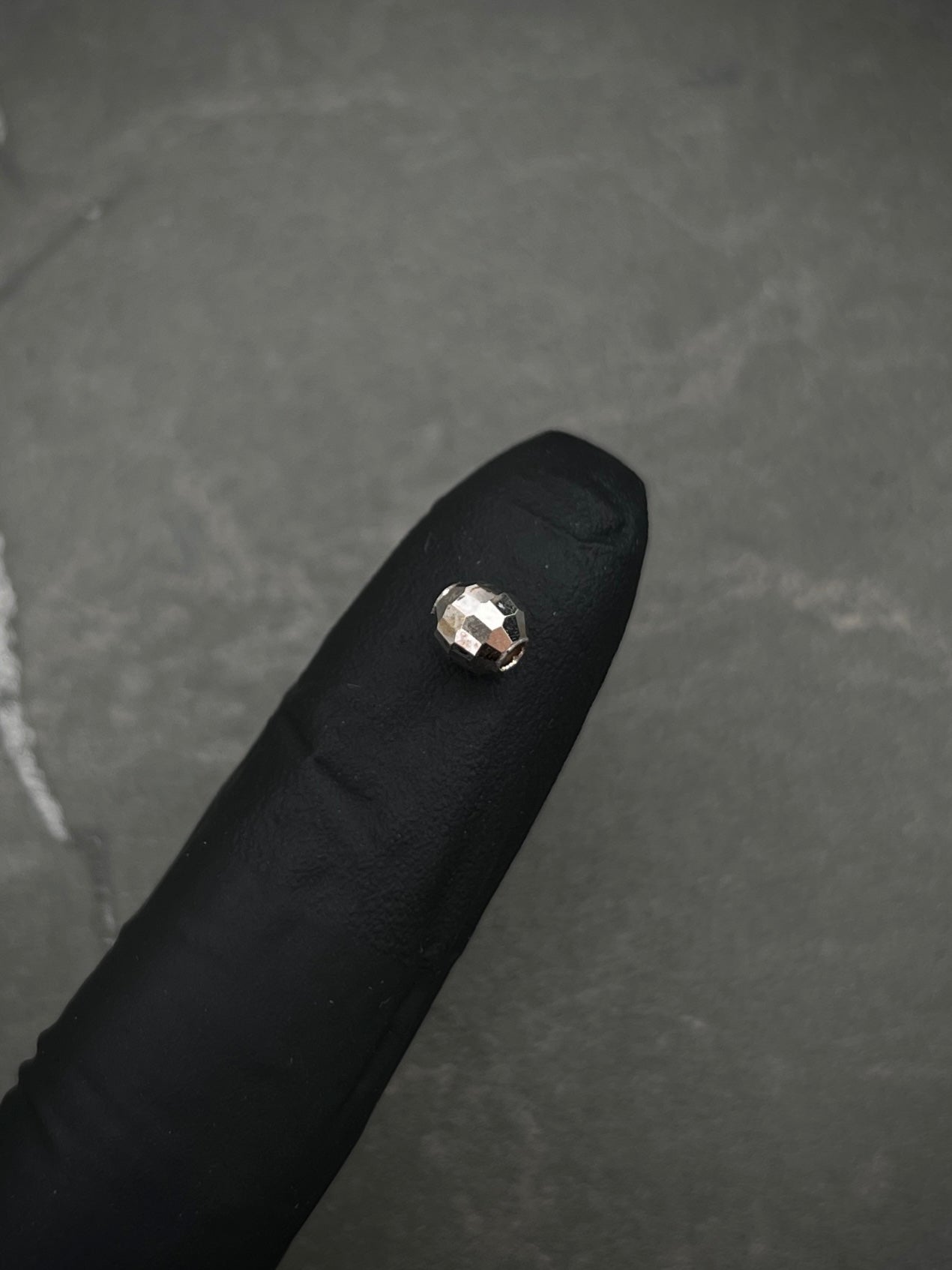 Bolas Discoteca 5mm 0.15gr / Largo 0.5cm / Oro Blanco Nac B