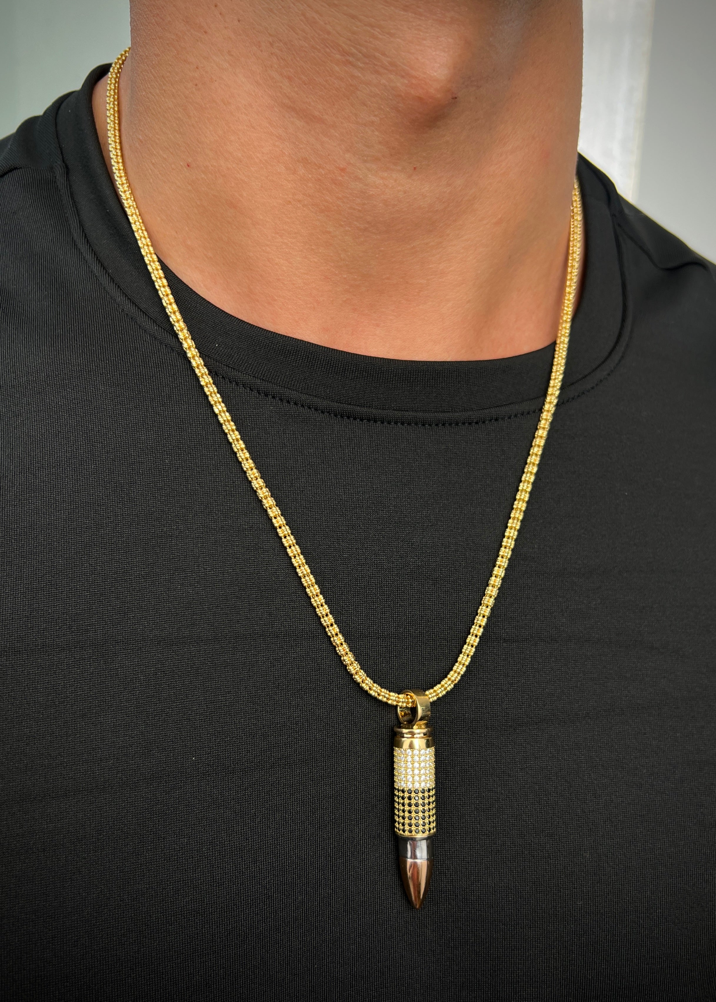 Dije bala con cuchara 16.45gr / Largo 5.3cm / Tres Oros Nac M