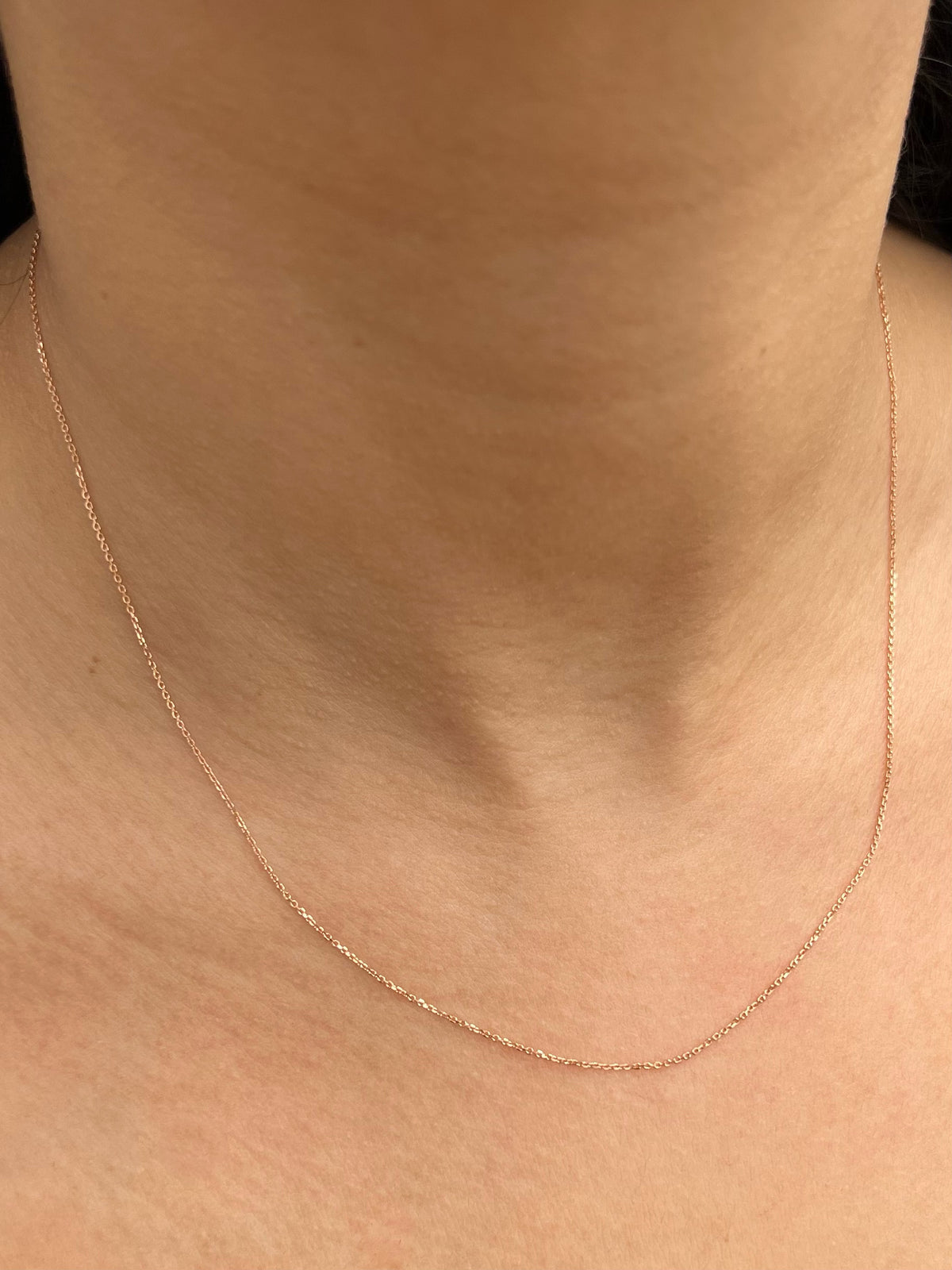 Cadena Aro Seguido 1.8gr / 45cm / 1mm — Oro Rosado