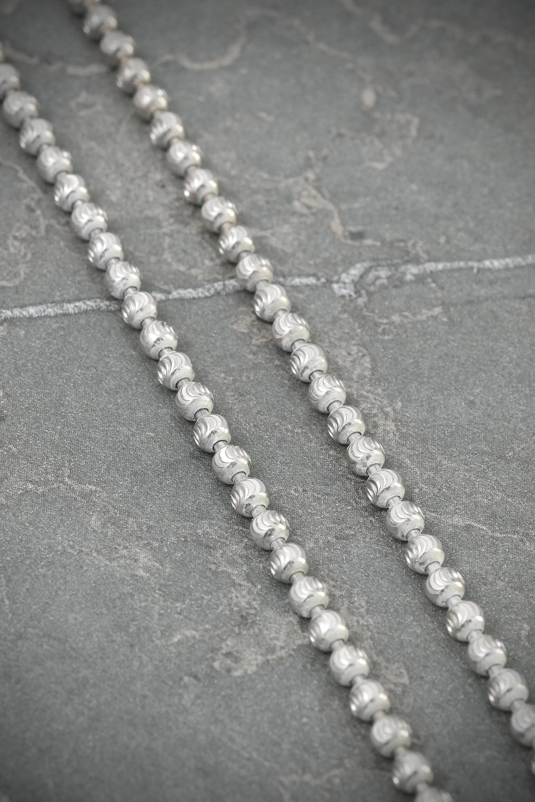 Cadena militar diamantada luna 3mm 23.25gr / Largo 70cm / Oro Blanco (Joya) B