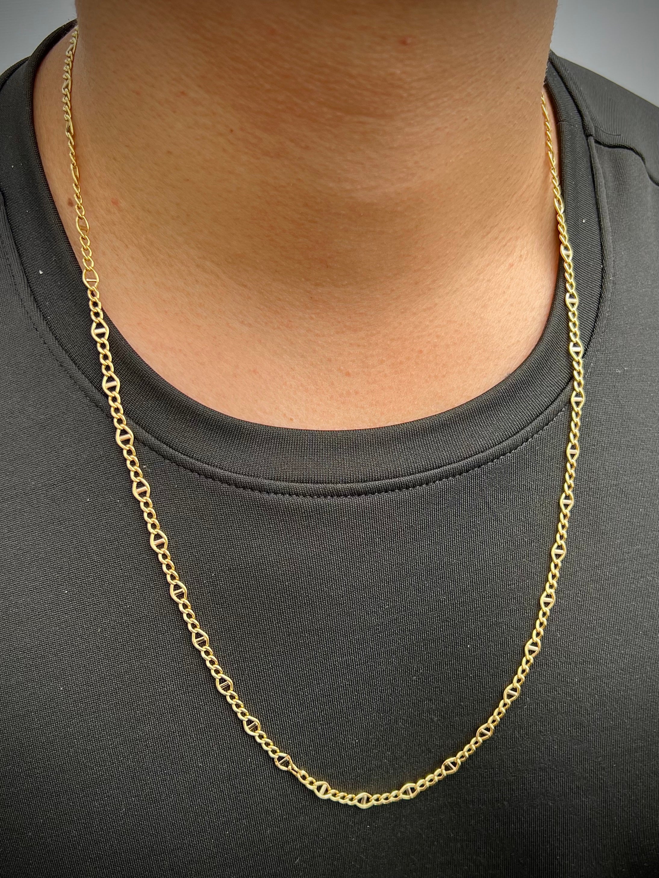 Cadena figaro 8.25gr / Largo 65cm / Oro Amarillo italy cte M