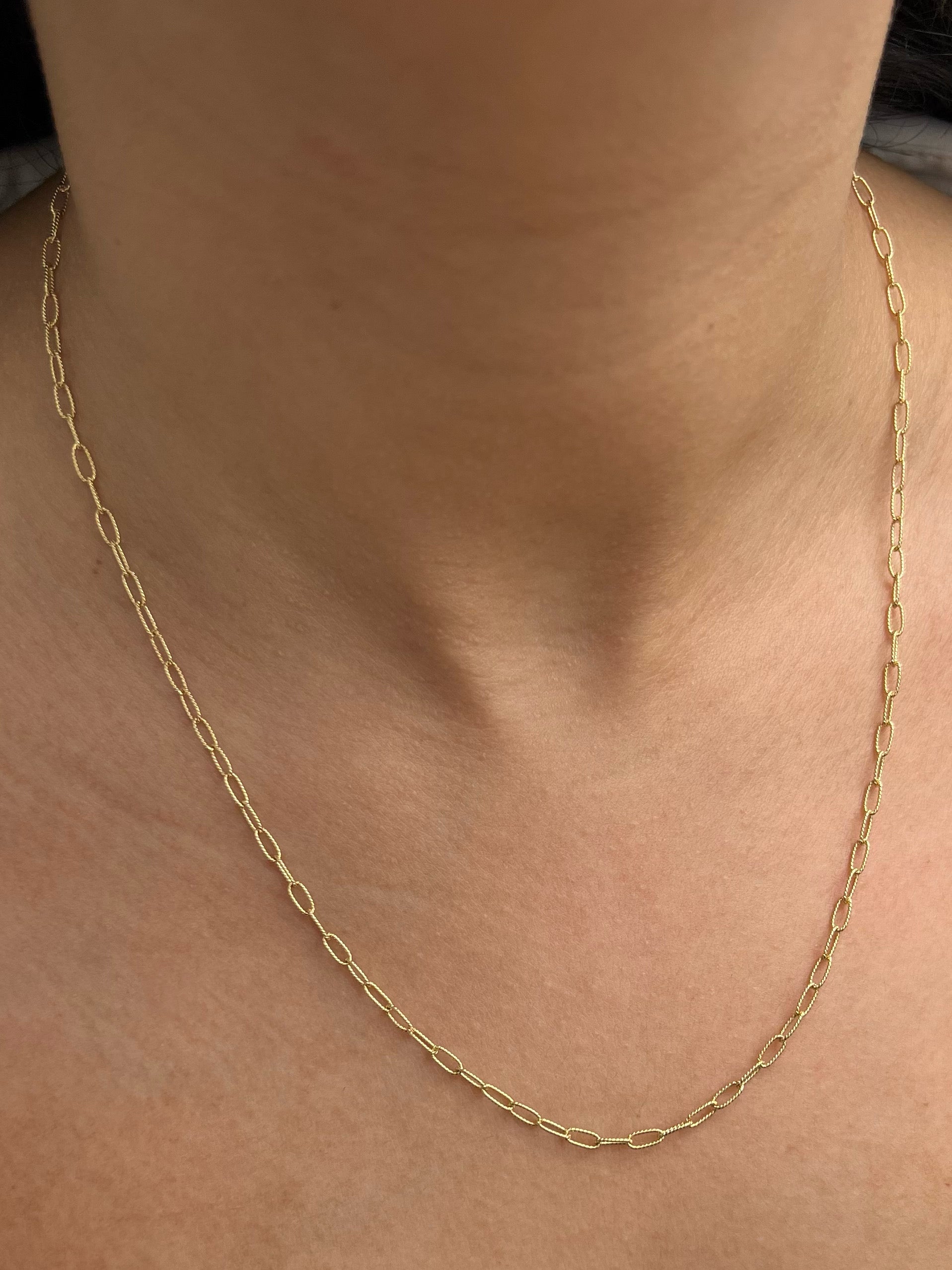 Cadena paper clip 4.7gr / Largo 50cm / Oro Amarillo italy +3 B