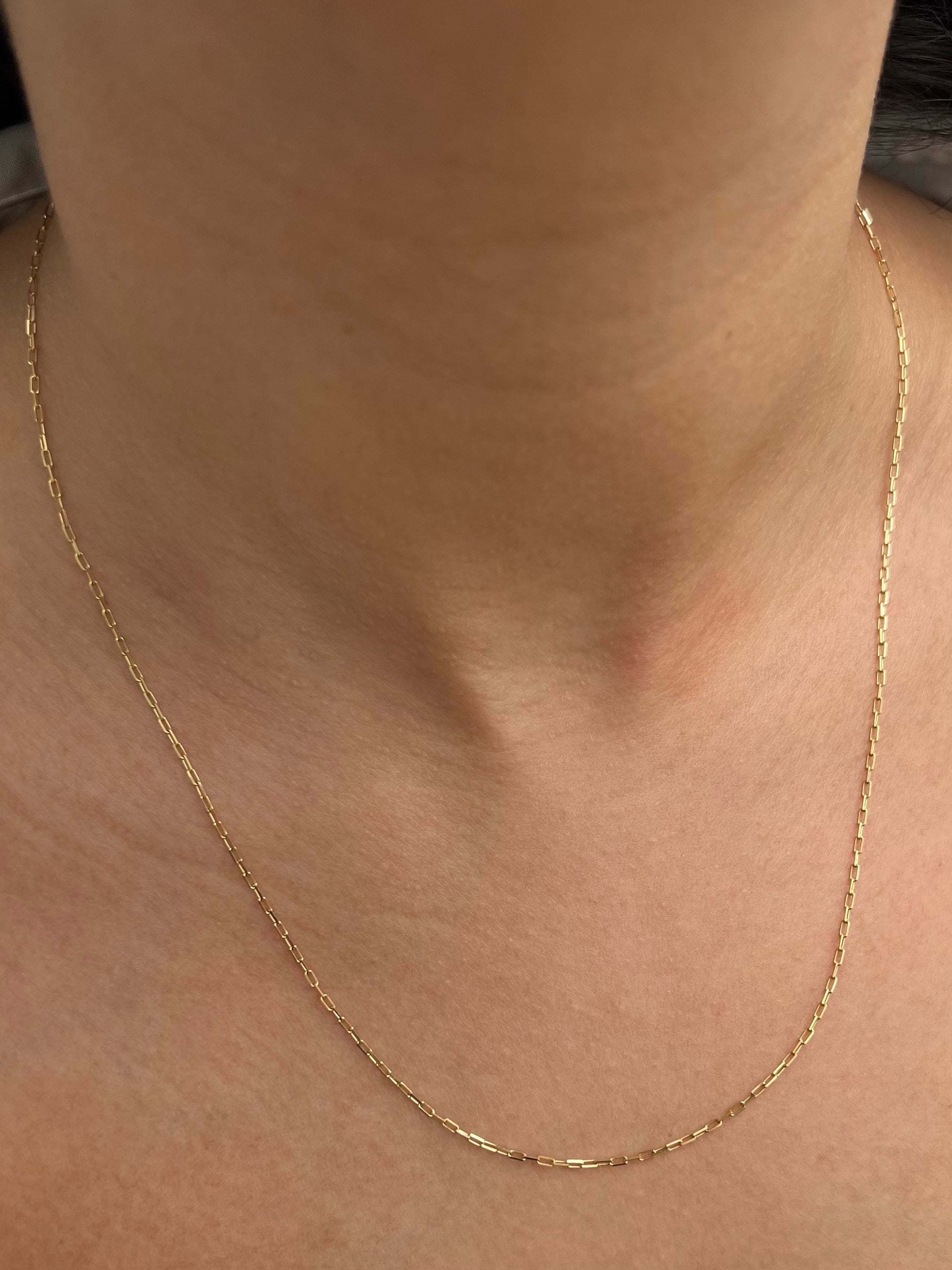 Cadena paper clip 2.2gr / Largo 50cm / Oro Amarillo italy +3 B