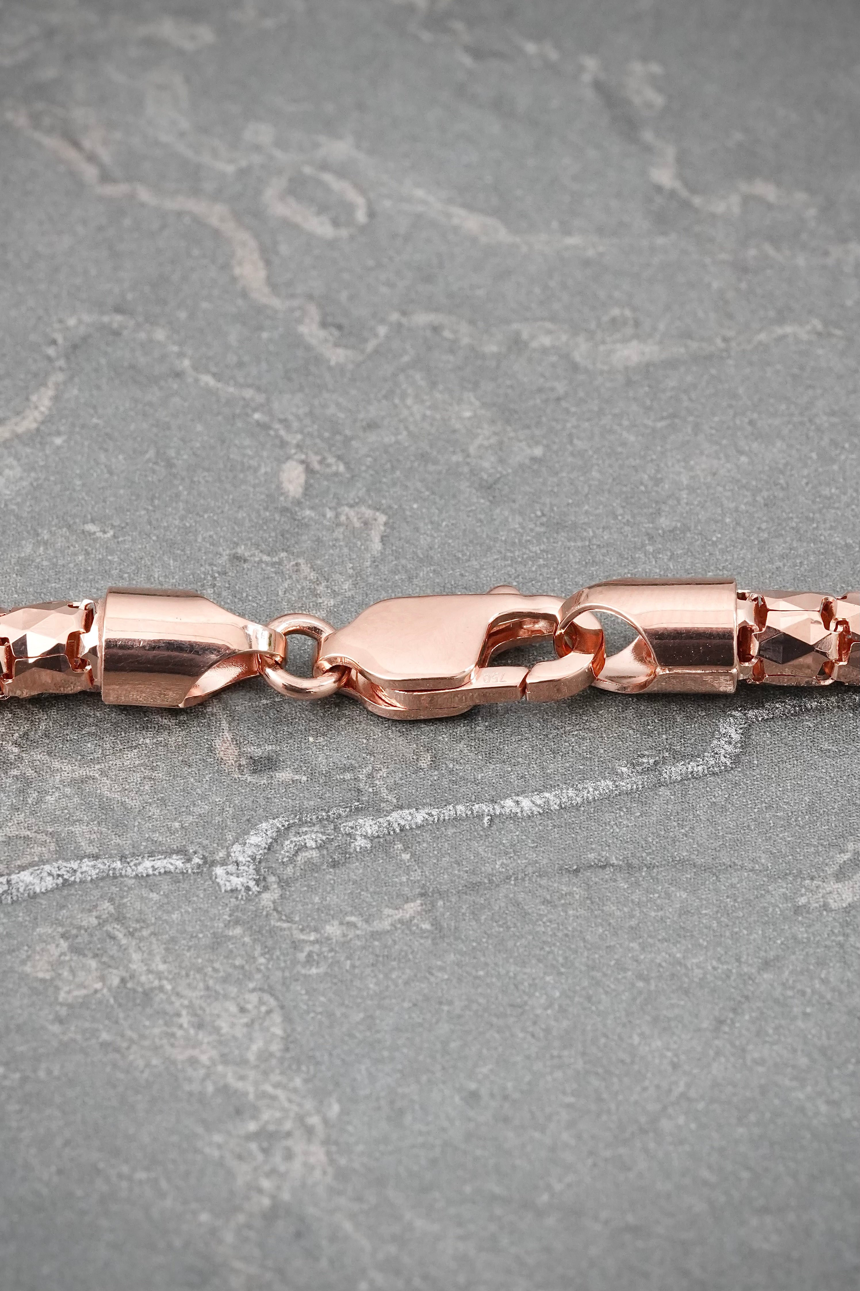 Cadena Cola de Raton Diamantada 30.4gr / 60cm / 4.3mm — Oro Rosado