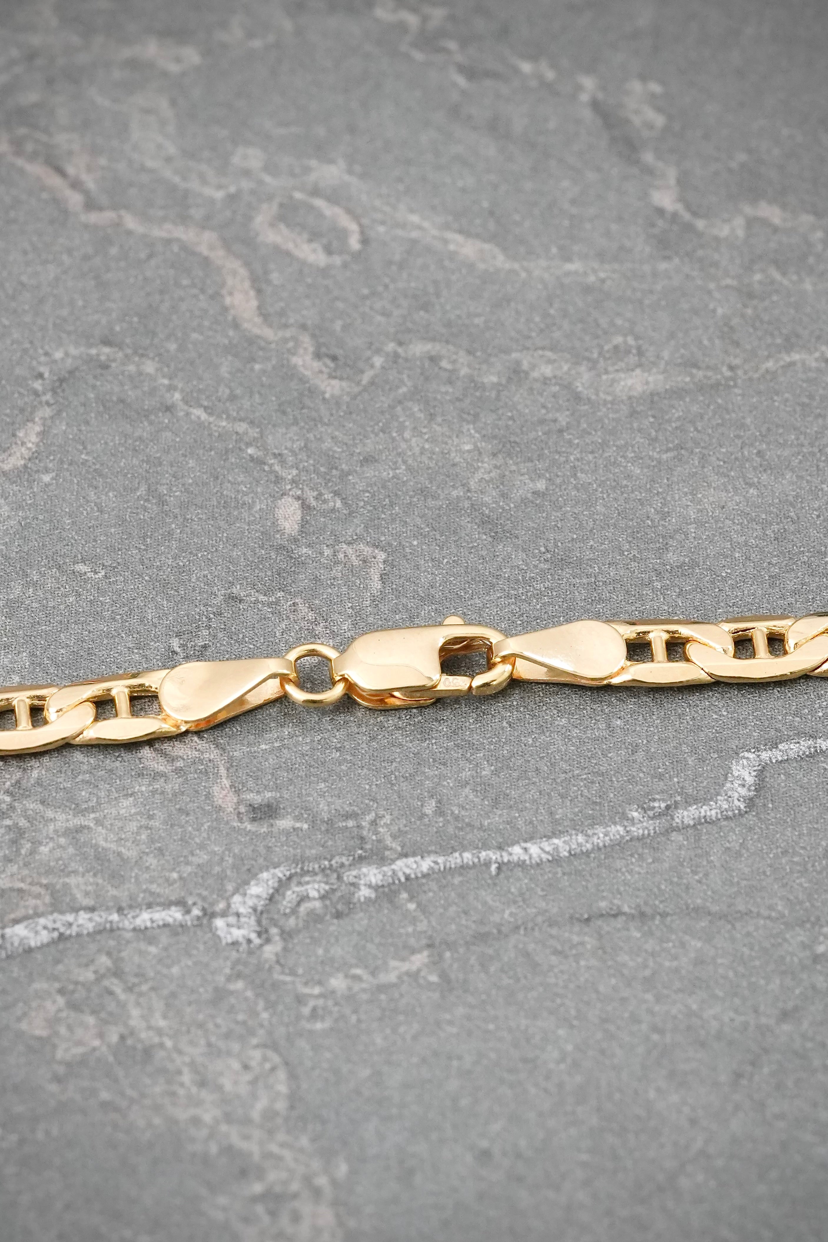 Cadena Escalera 8.95gr / 60cm / 3.8mm — Oro Amarillo