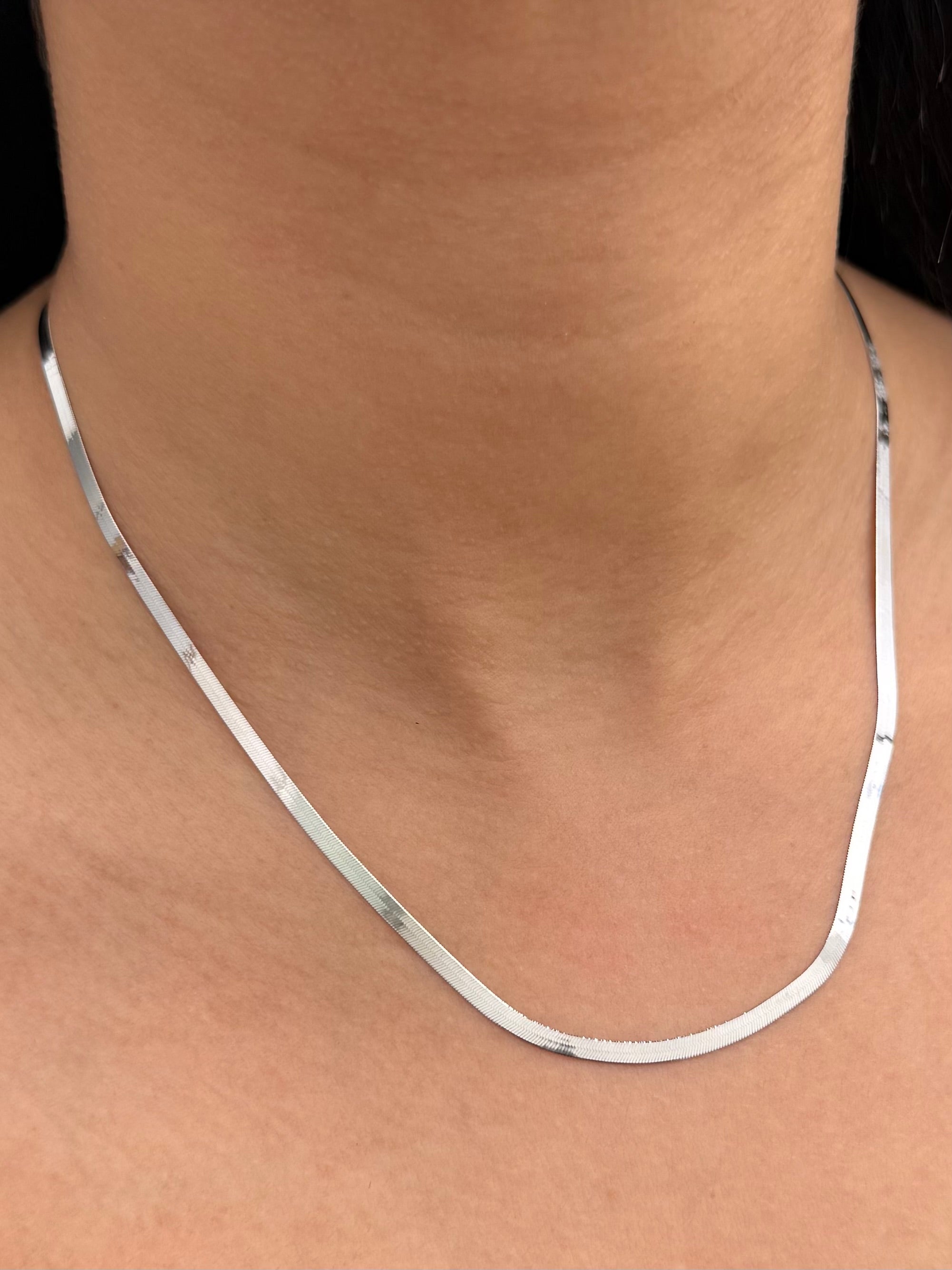 Cadena Espejo 4.9gr / 45cm / 2.8mm — Oro Blanco