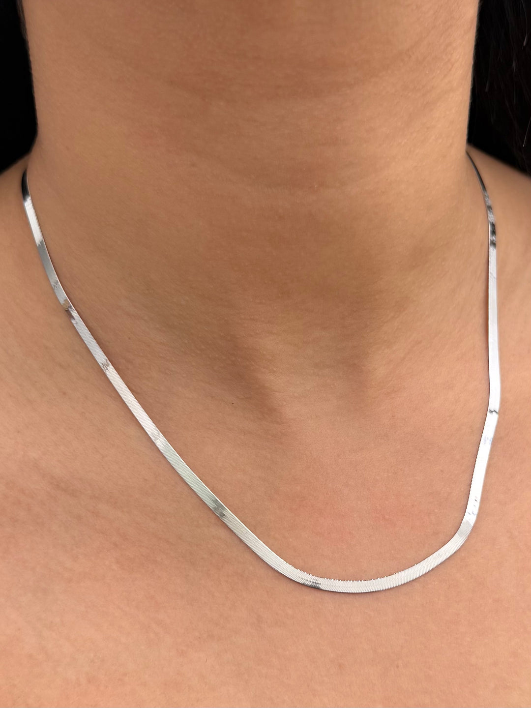 Cadena Espejo 4.9gr / 45cm / 2.8mm — Oro Blanco