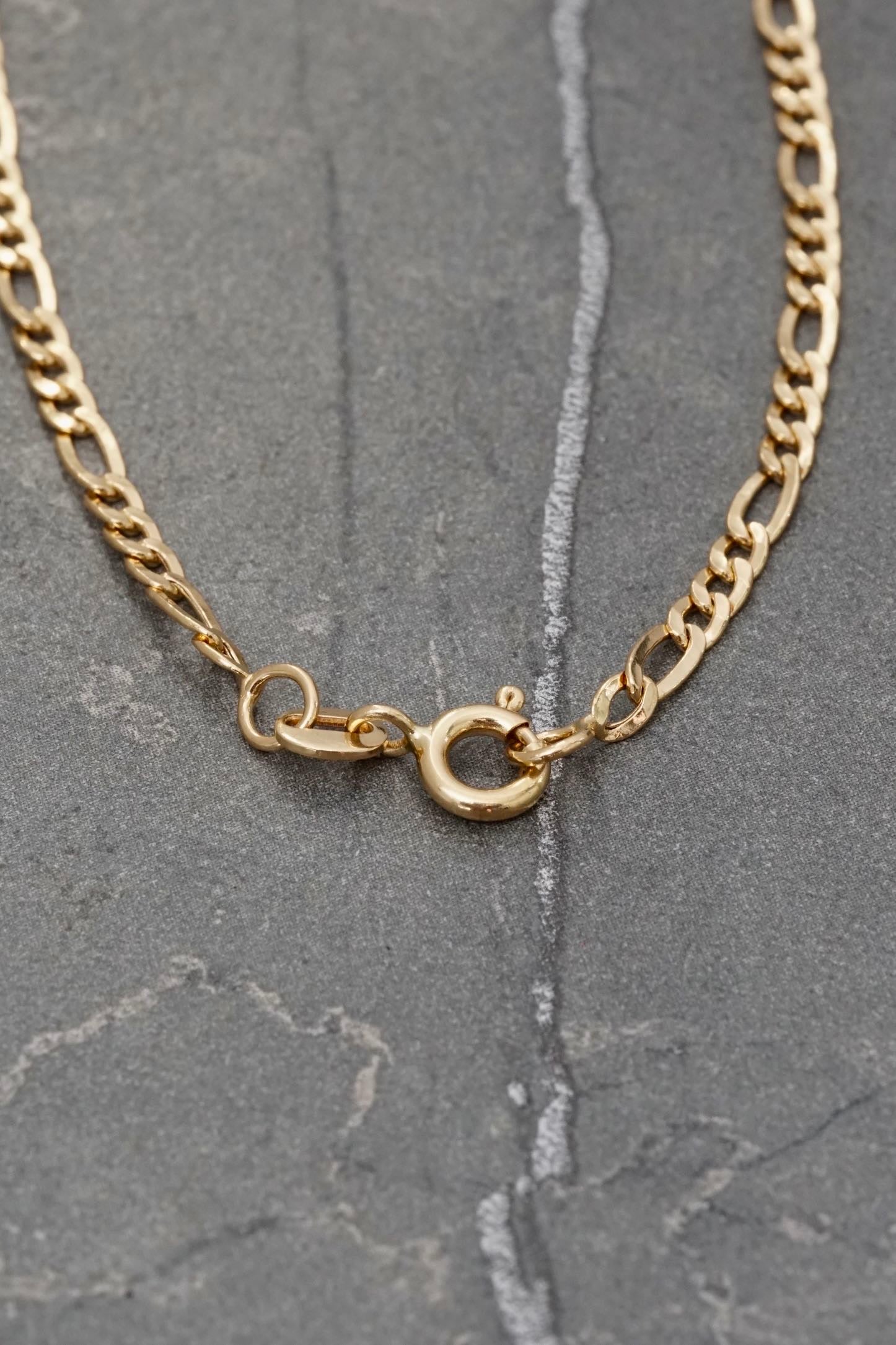 Cadena figaro 4.7gr / Largo 60cm / Oro Amarillo italy cte M