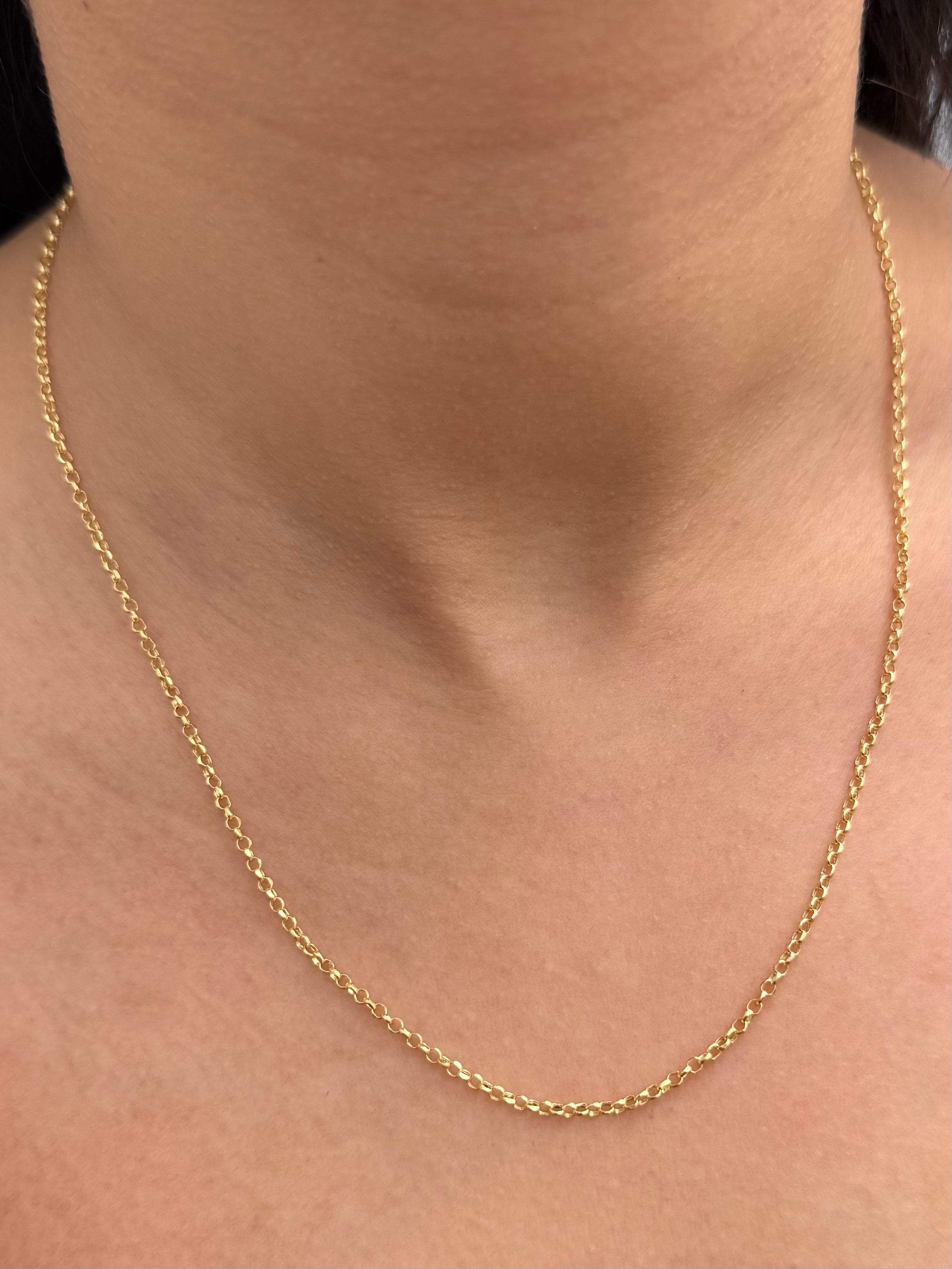 Cadena Aro Seguido 2.1gr / 50cm / 2.1mm — Oro Amarillo