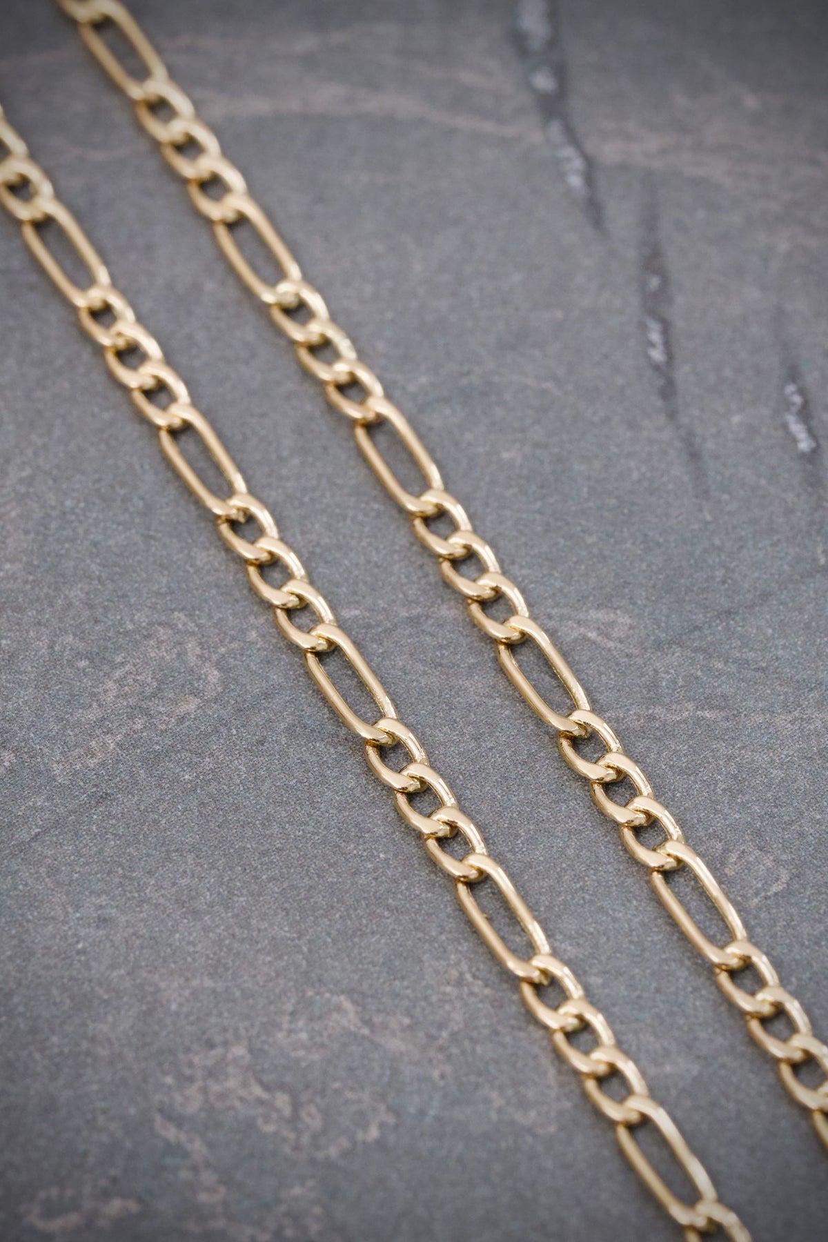 Cadena Figaro 3gr / 50cm / 2.6mm — Oro Amarillo