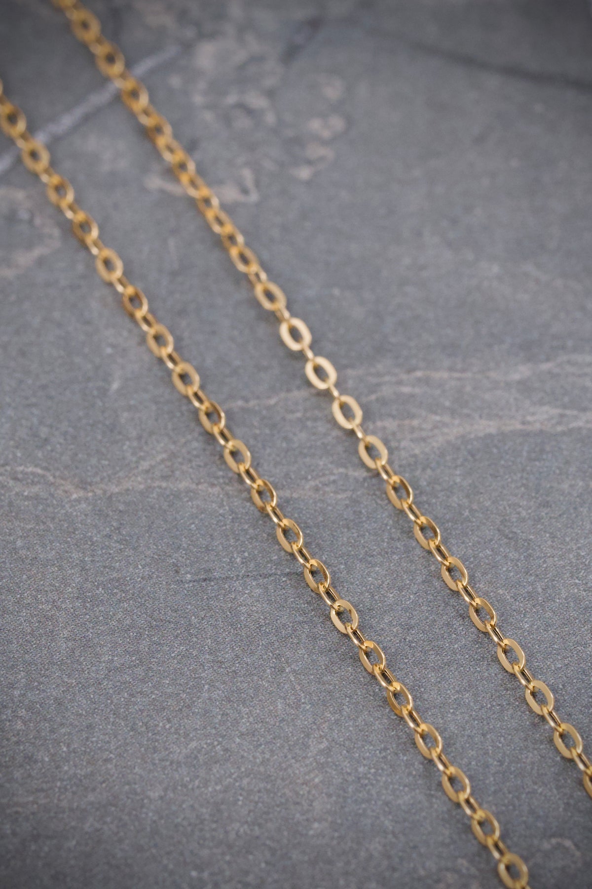 Cadena Aro Seguido 0.8gr / 50cm / 1.5mm — Oro Amarillo