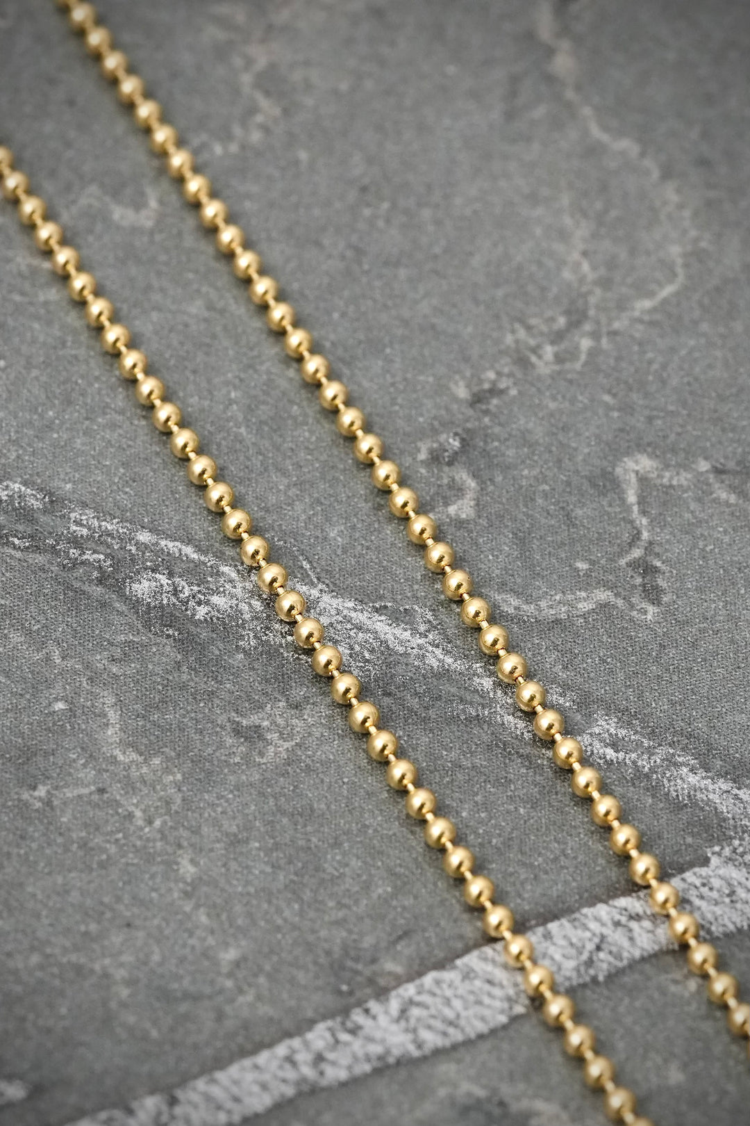 Cadena Militar 3.8gr / 60cm / 1.2mm — Oro Amarillo