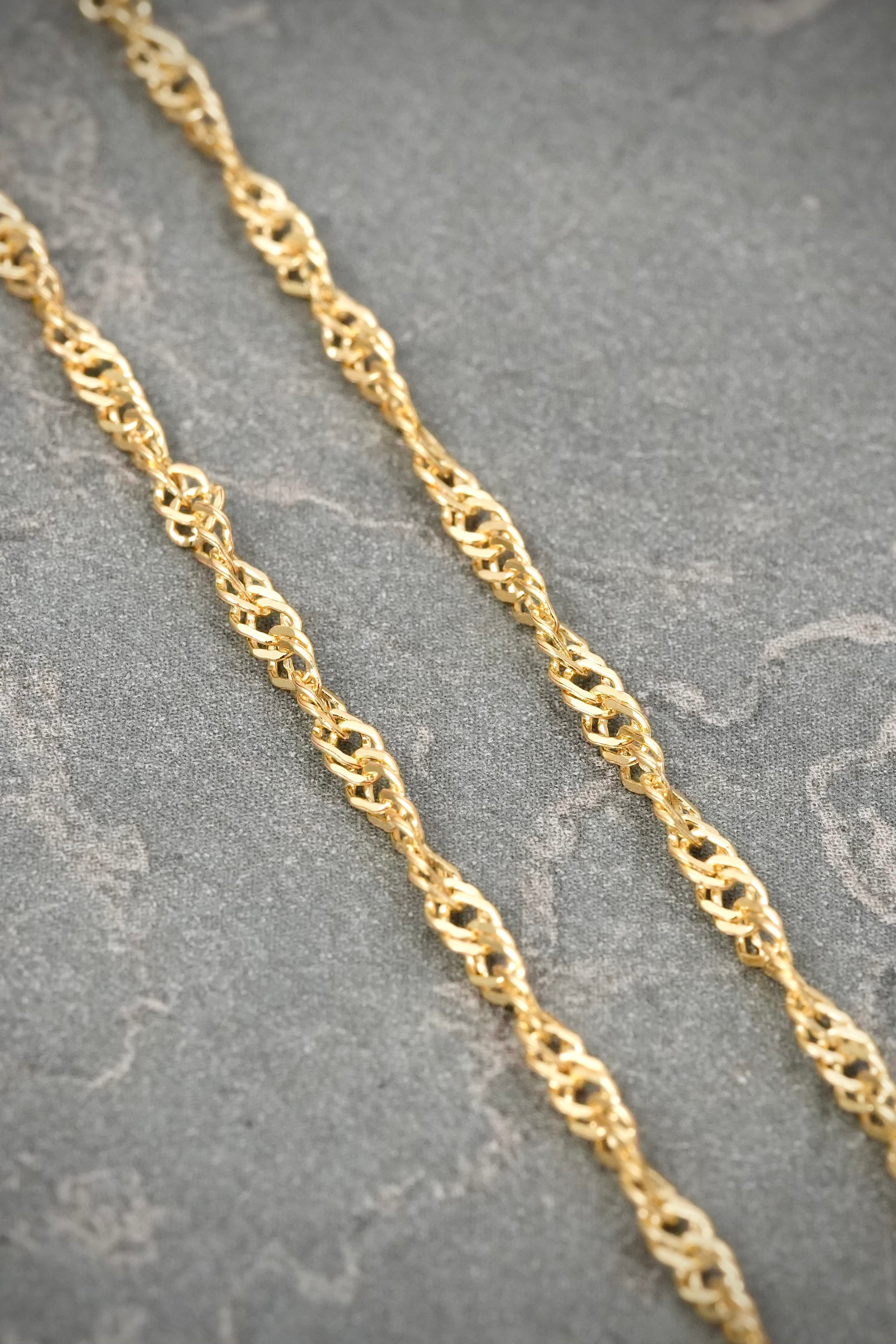 Cadena Singapur 2.3gr / 55cm / 2.1mm — Oro Amarillo