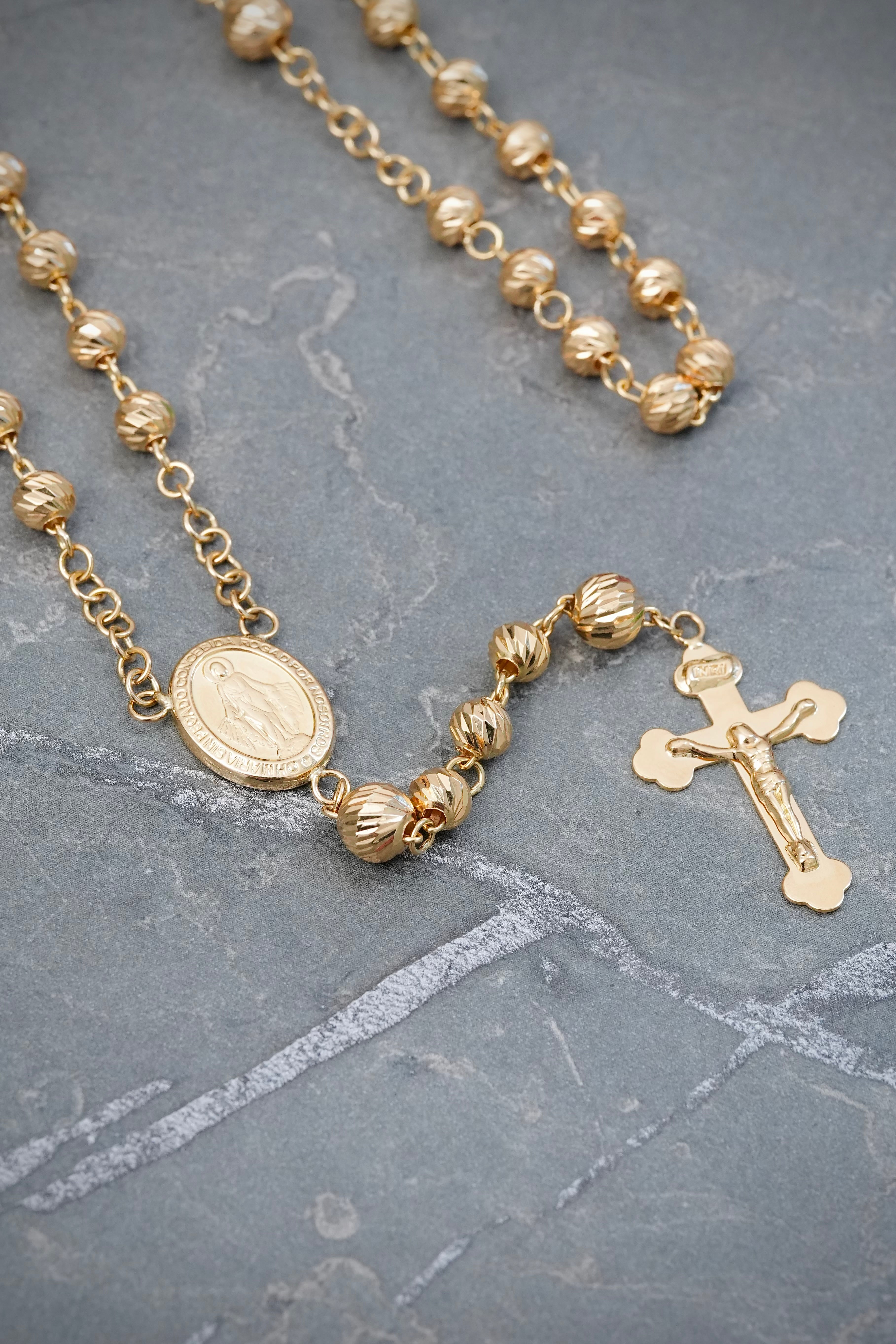 Rosario Virgen de la Milagrosa 15.6gr / 60cm — Oro Amarillo