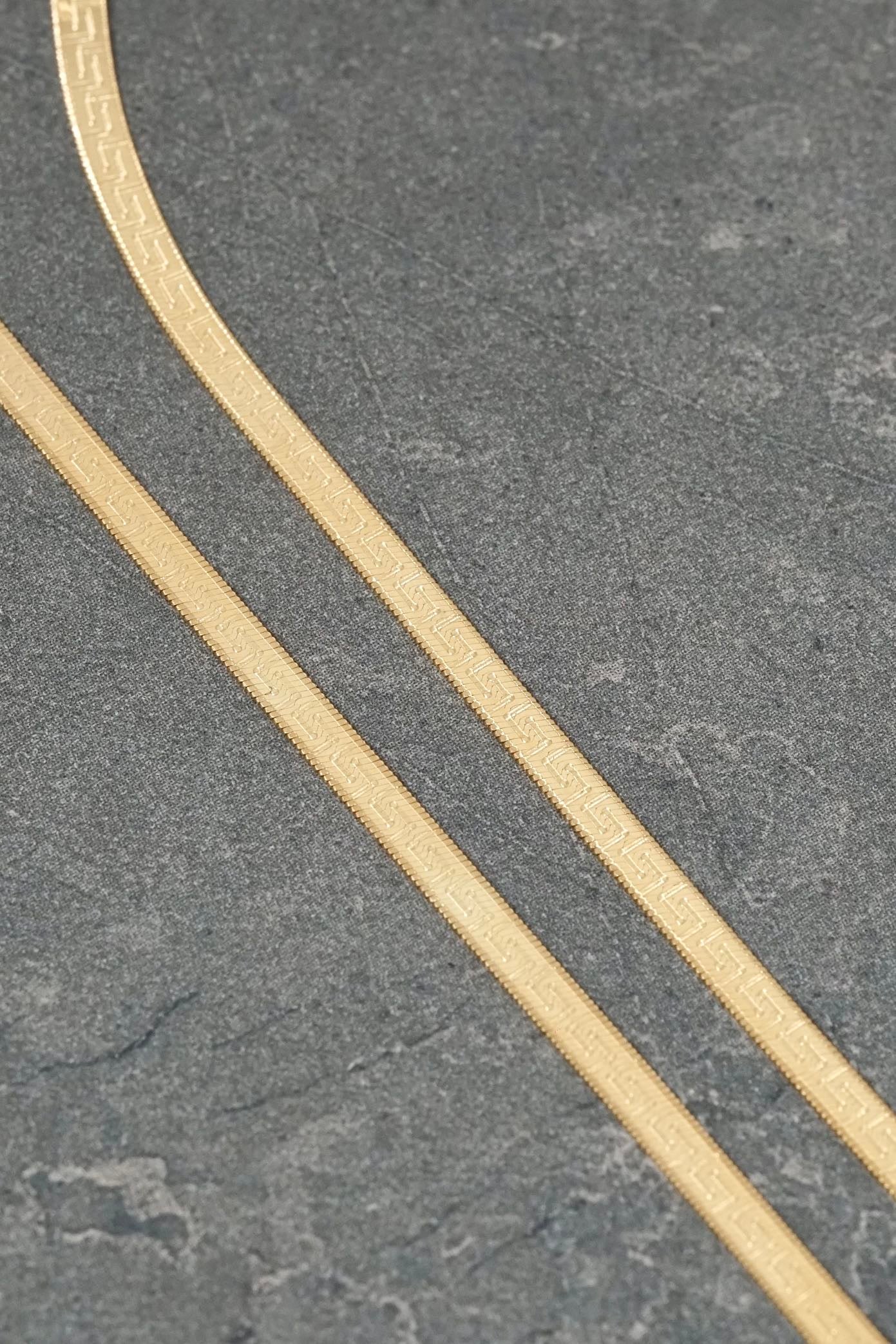 Cadena espejo medusa 5.2gr / Largo 40cm / Oro Amarillo italy +3 B