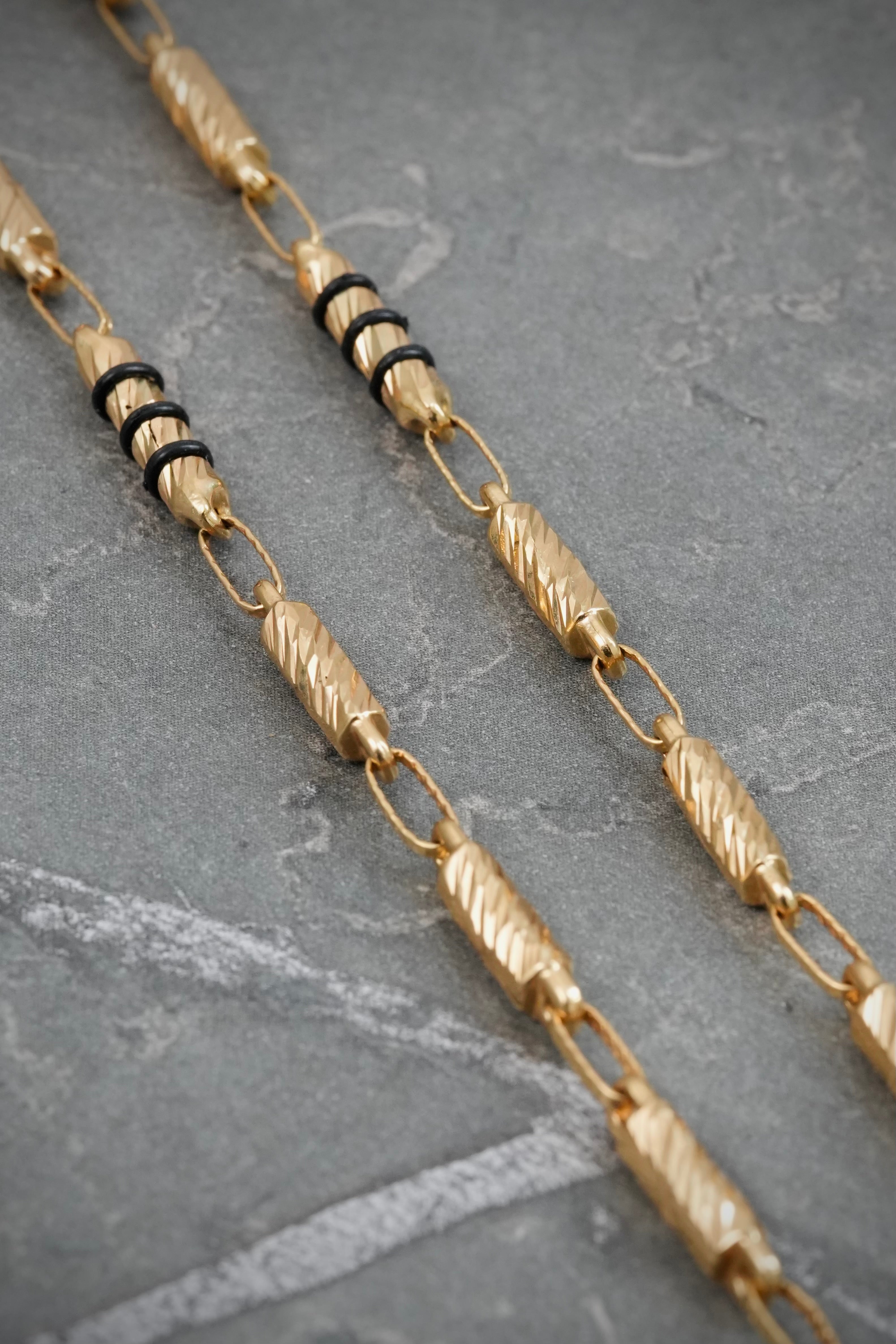 Cadena rustica diamantada 12.8gr / Largo 60cm — Oro Amarillo