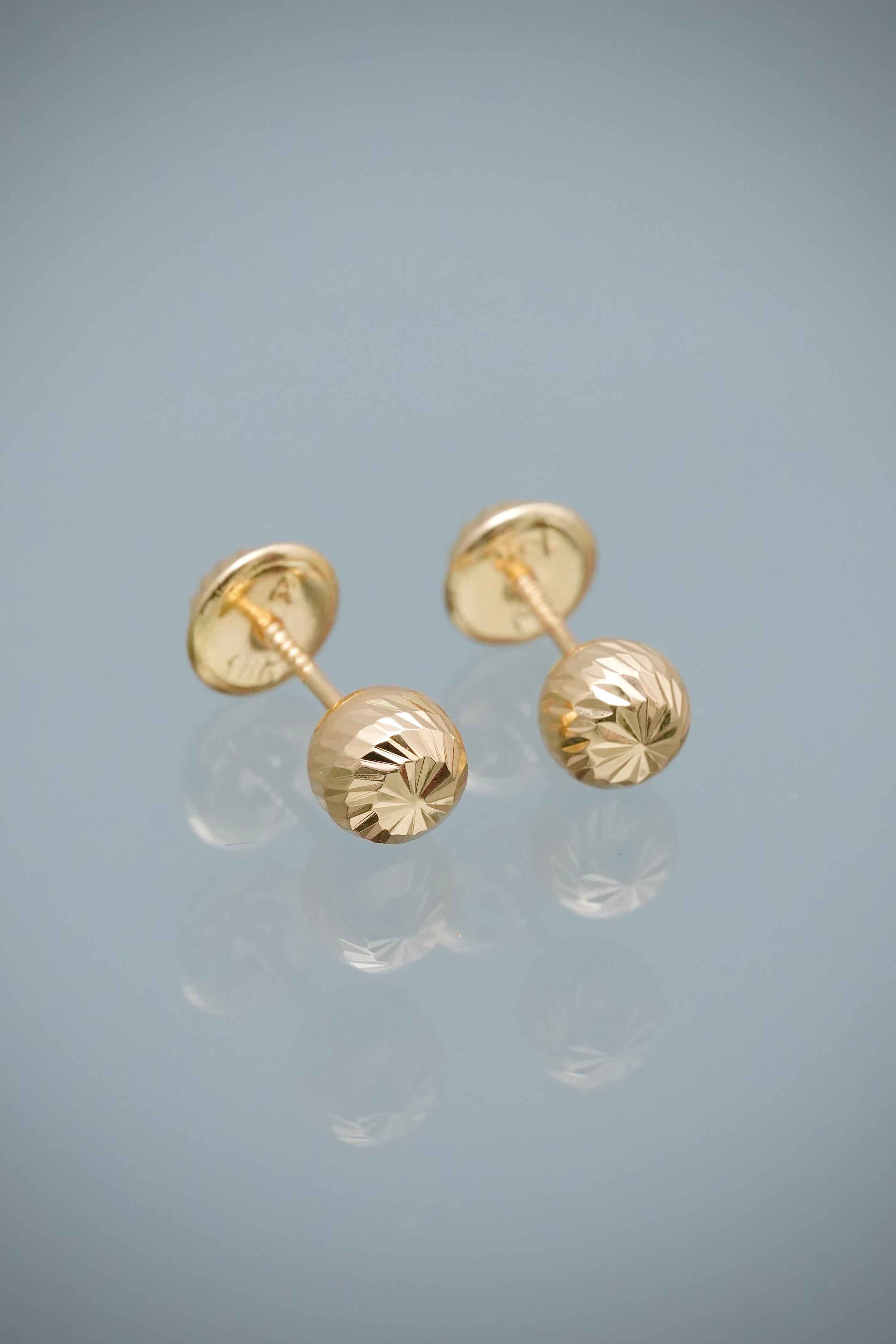 Topos Bola Diamantada 5mm 0.6gr — Oro Amarillo