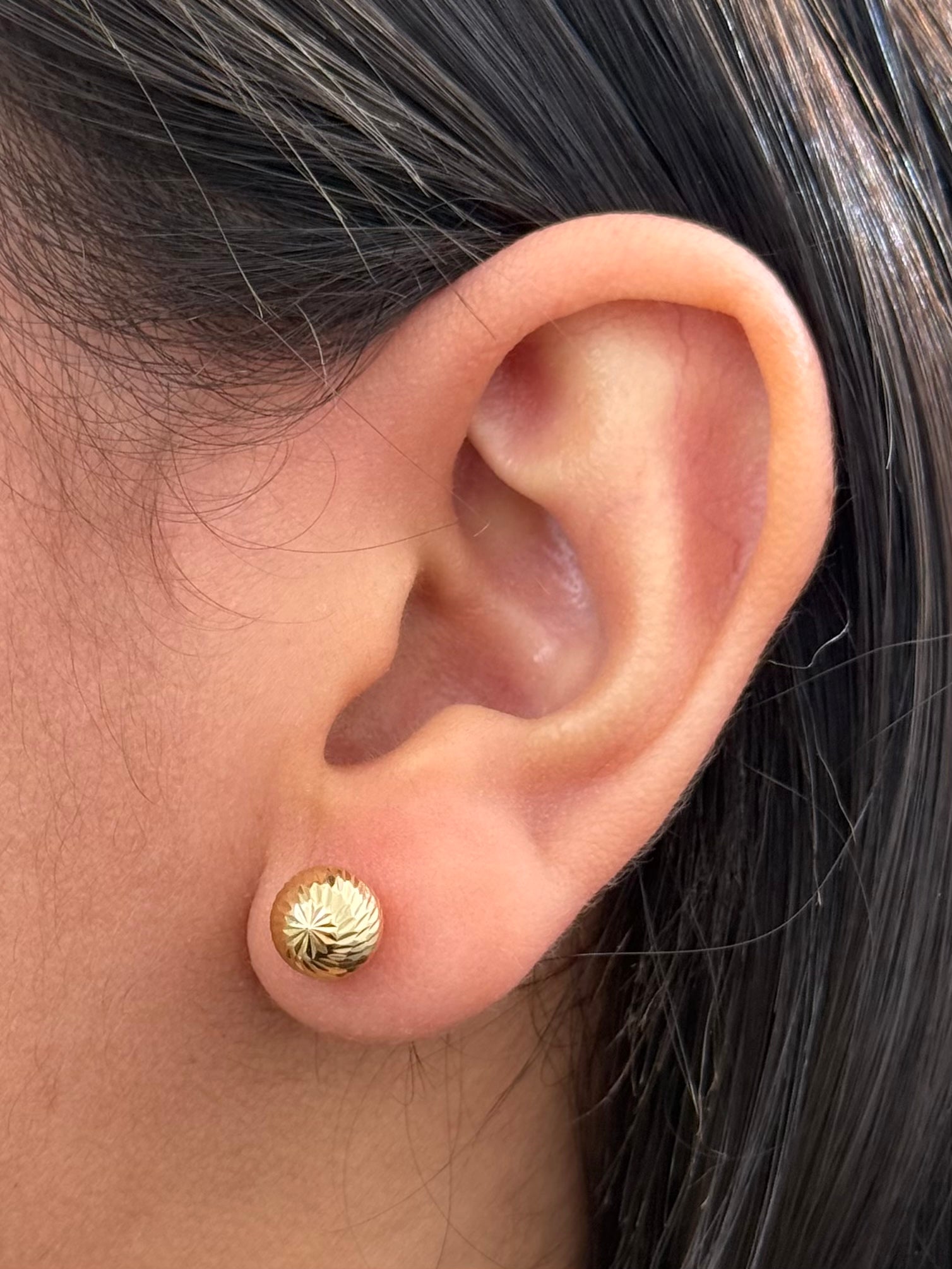 Topos Bola Diamantada 8mm 1.1gr — Oro Amarillo