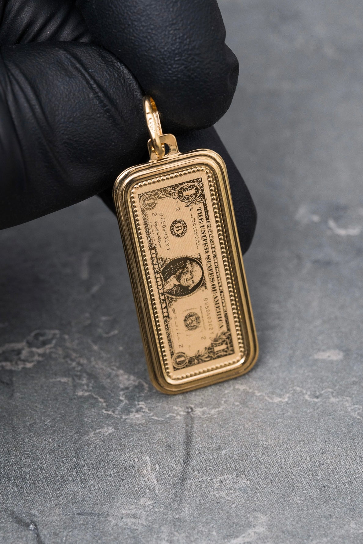 Dije dolar 2.25gr / Largo 4cm / Oro Amarillo italy +4 M