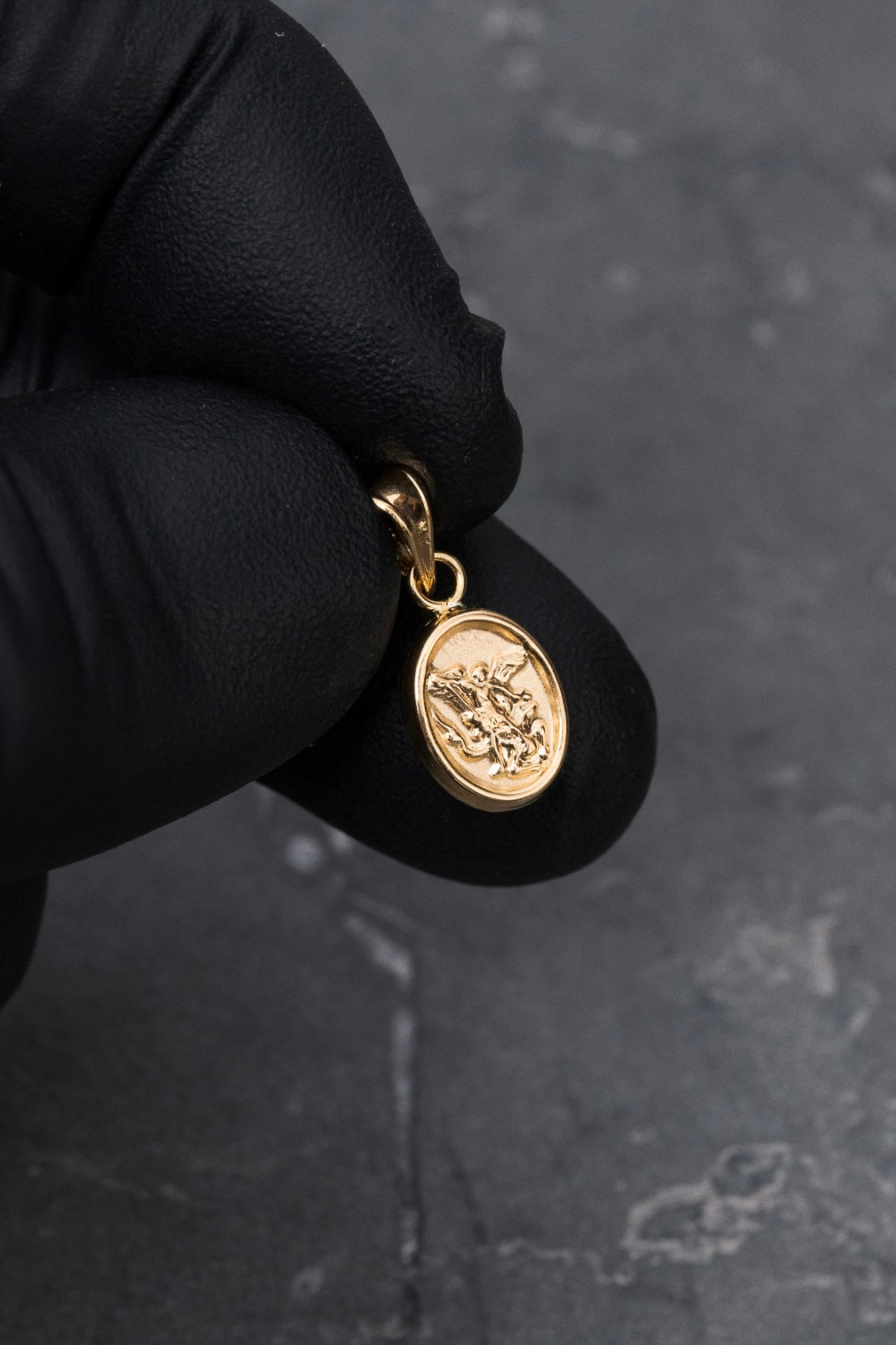 Dije arcangel san miguel 0.45gr / Largo 1.5cm / Oro Amarillo Nac P