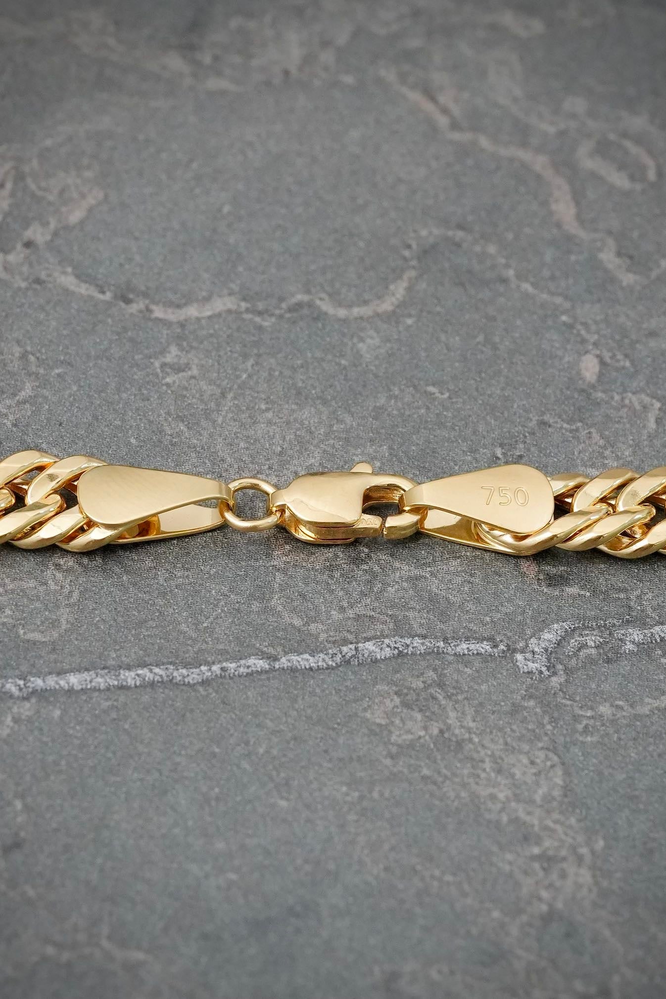 Cadena Cubana 9.5gr / 60cm / 6.3mm — Oro Amarillo