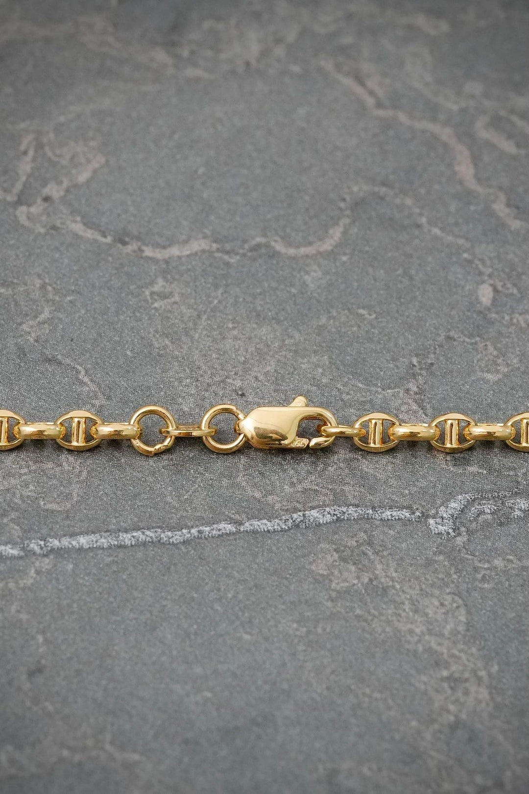 Cadena Escalera 6.6gr / 60cm / 3mm — Oro Amarillo