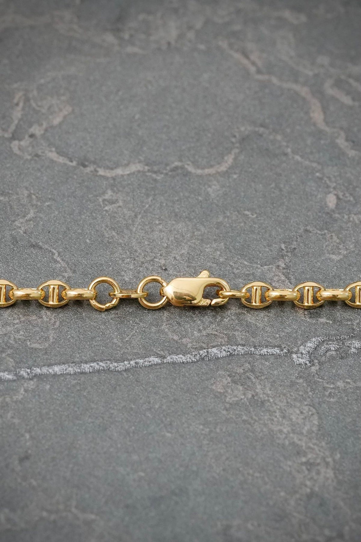 Cadena Escalera 6.6gr / 60cm / 3mm — Oro Amarillo