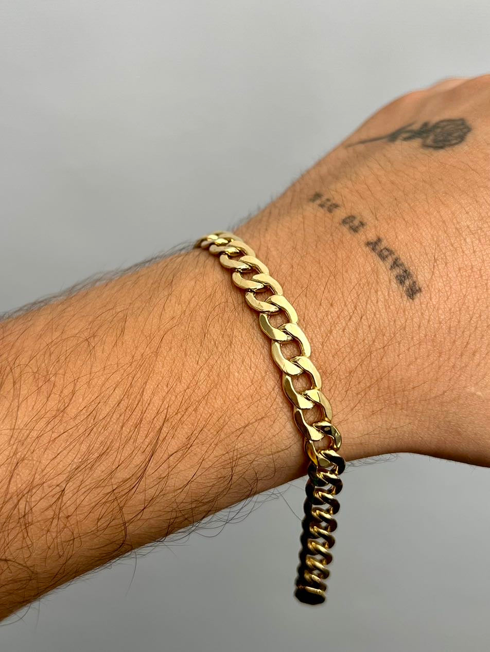 Pulso cubano 6.2gr / Largo 19cm / Oro Amarillo italy cte M