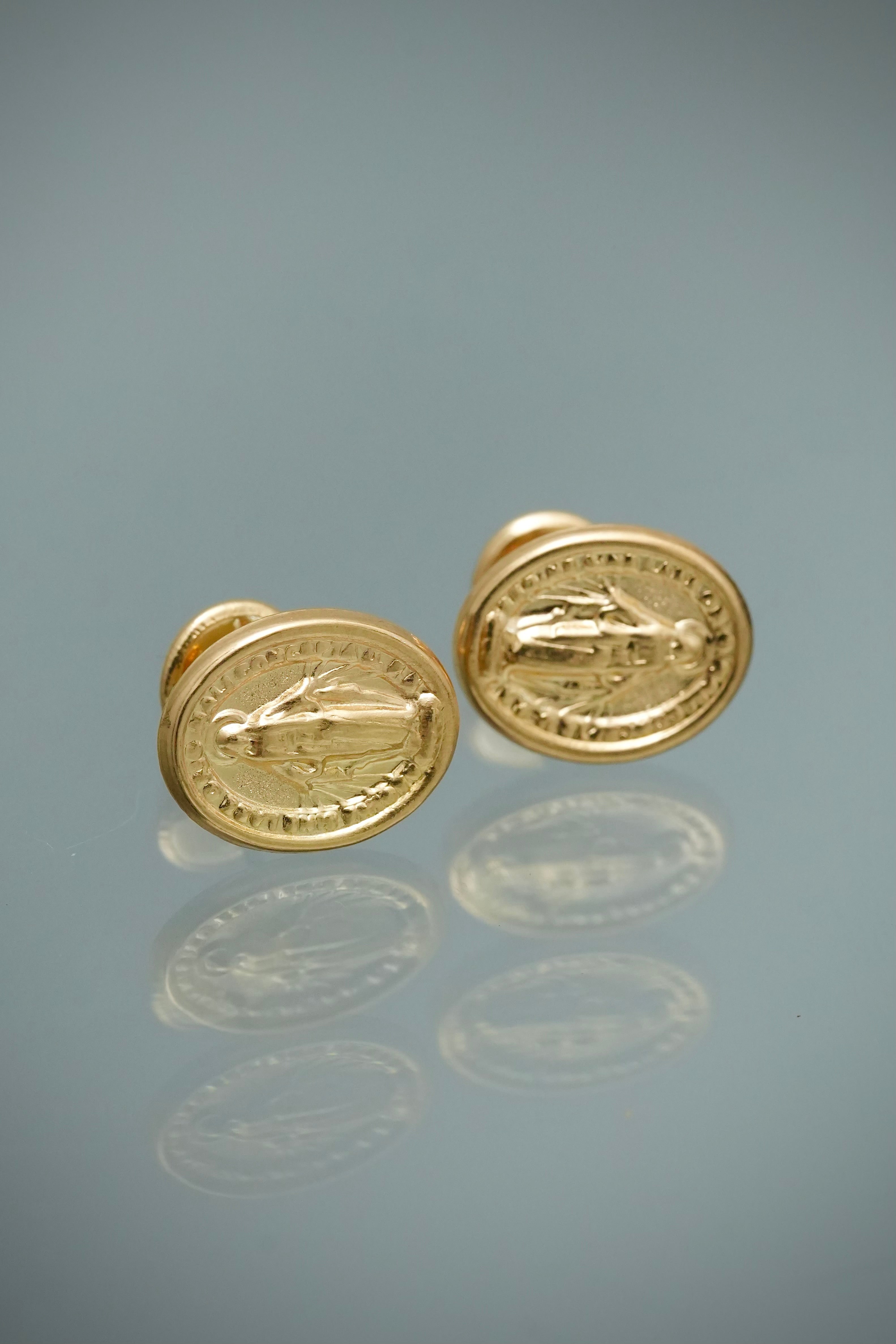 Topos Virgen de la Milagrosa 0.85gr / 1cm / 8.6mm — Oro Amarillo