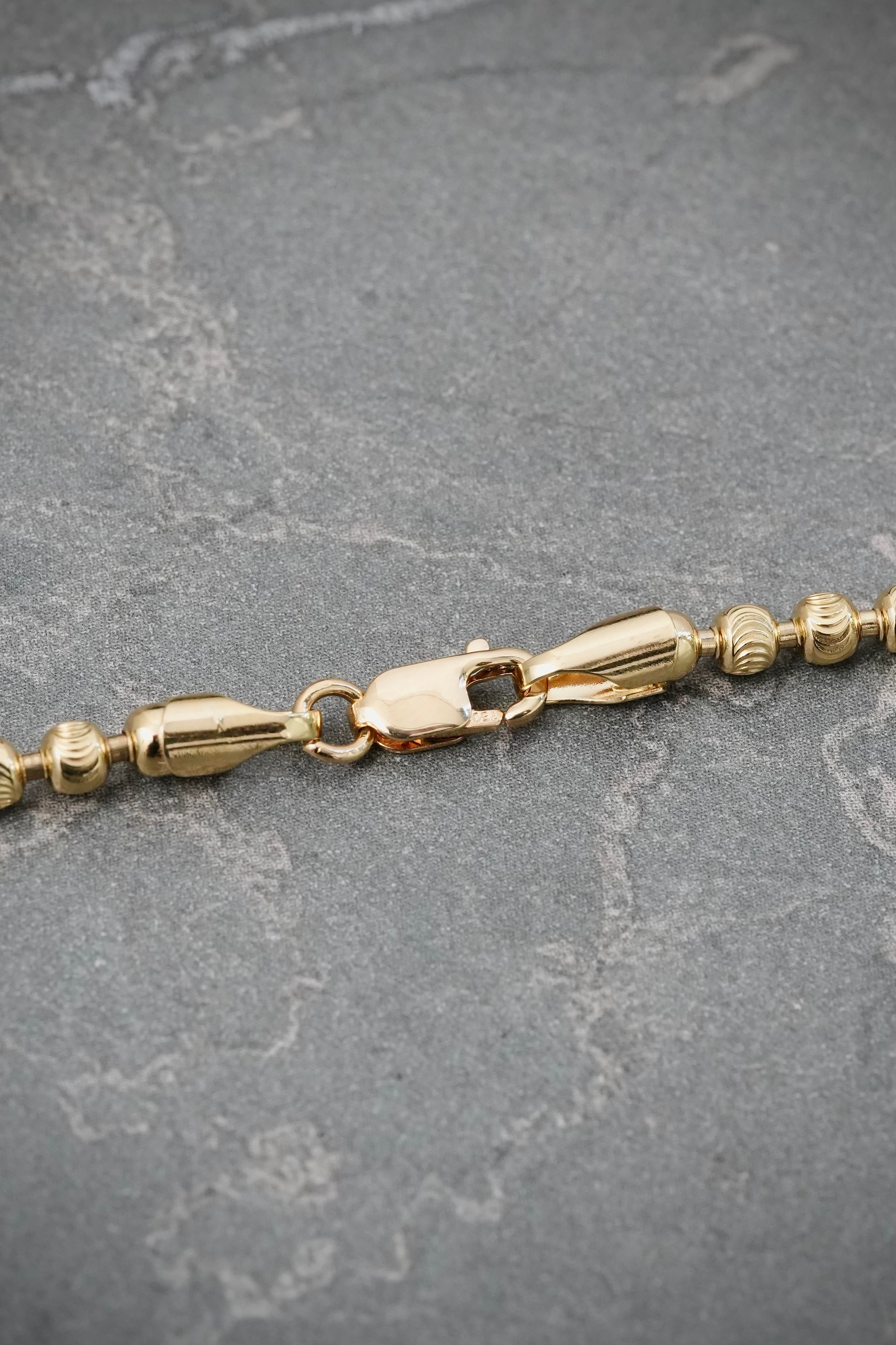 Cadena Militar Diamantada Luna 25.15gr / 70cm / 3mm — Oro Amarillo