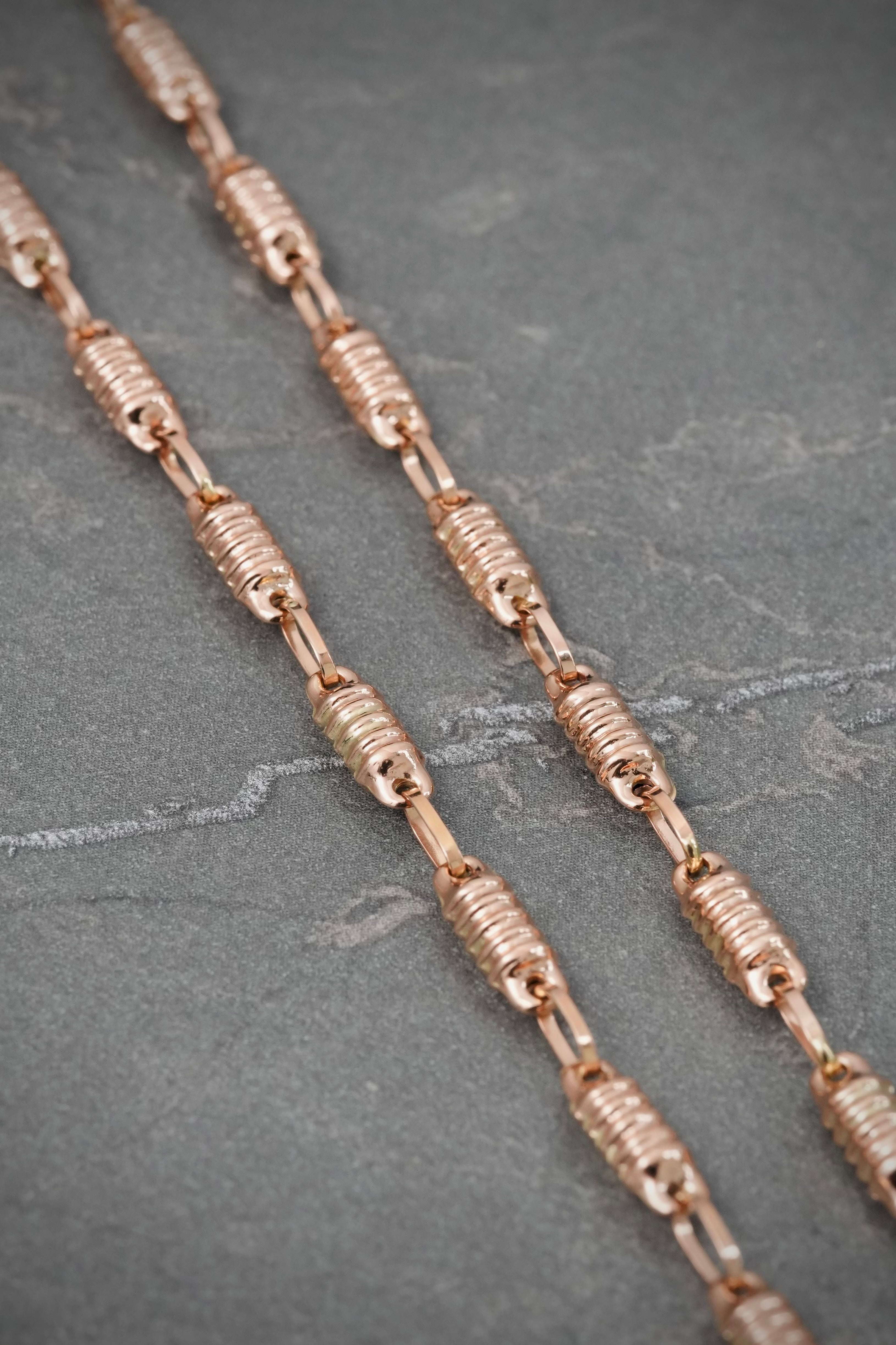 Cadena Rustica 10.75gr / 70cm / 3.6mm — Oro Rosado