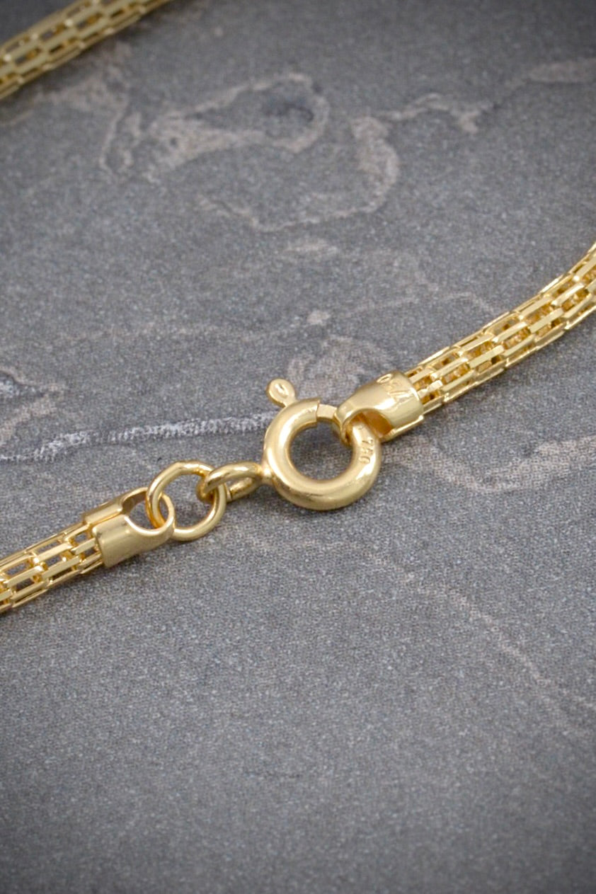 Pulso cola de raton 2.4gr / Largo 19.5cm / Oro Amarillo italy +3 M