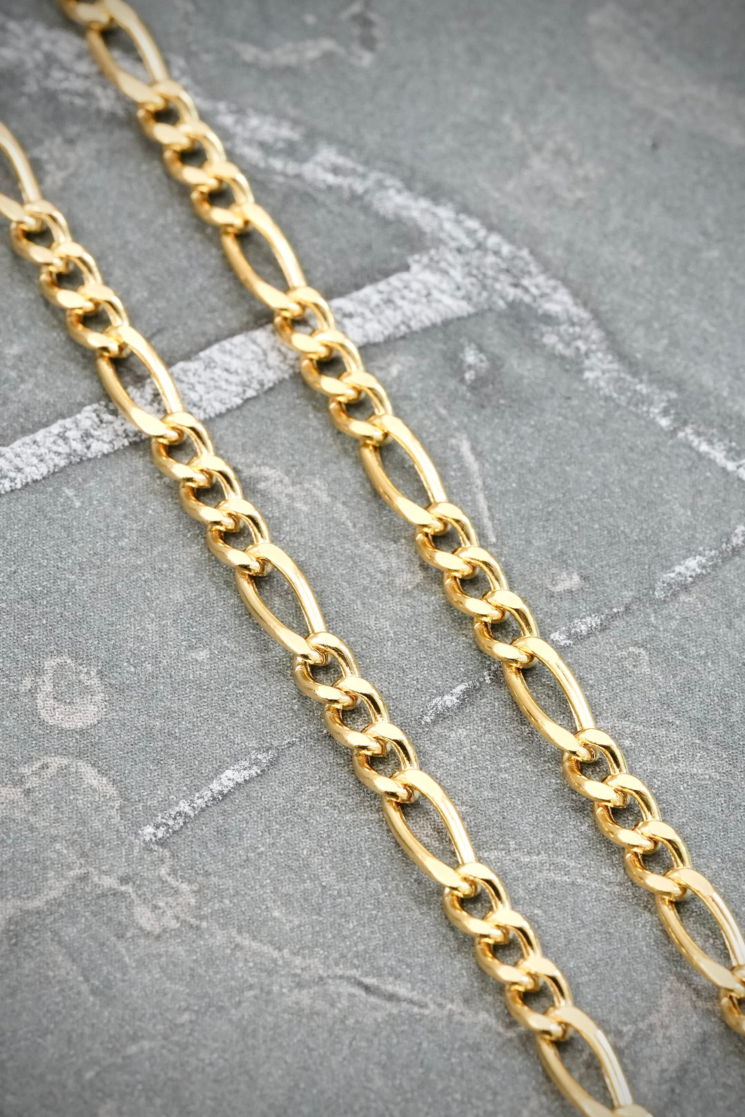 Cadena Figaro 6.7gr / 60cm / 3mm — Oro Amarillo