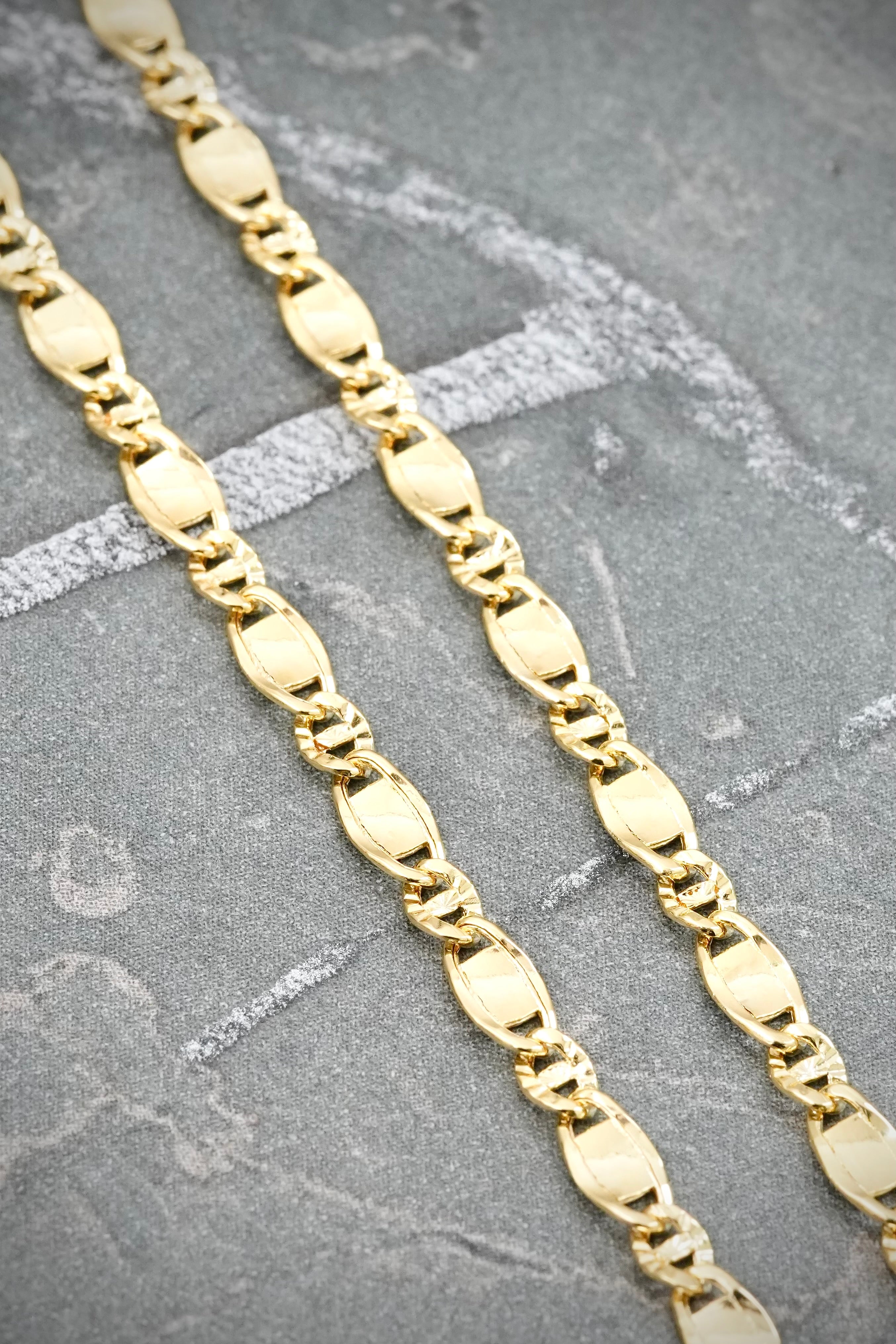Cadena Plana Especial 4.45gr / 60cm / 3.1mm — Oro Amarillo
